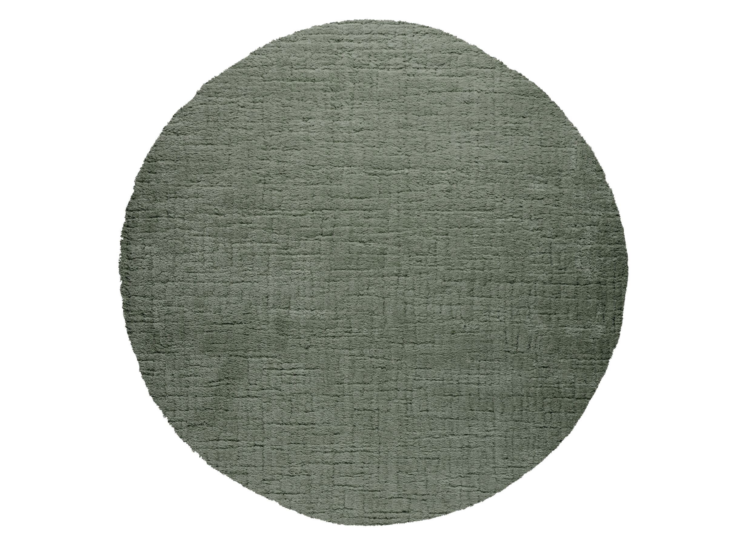 Plus Important - Tapis rond Madagaskar Ø160cm - fibre de polyester - vert