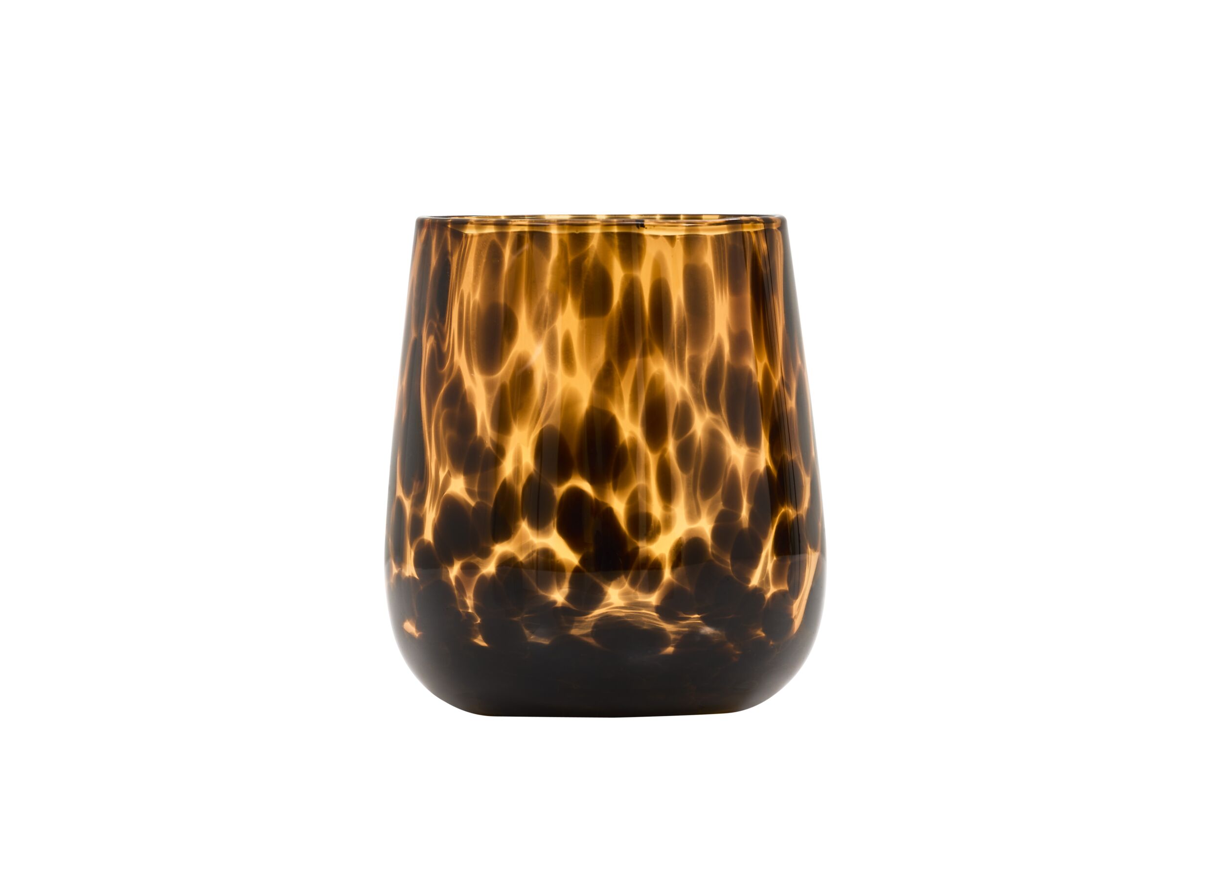 Overzichtsfoto - Beker Dotty Ø8x9cm - glas - bruin