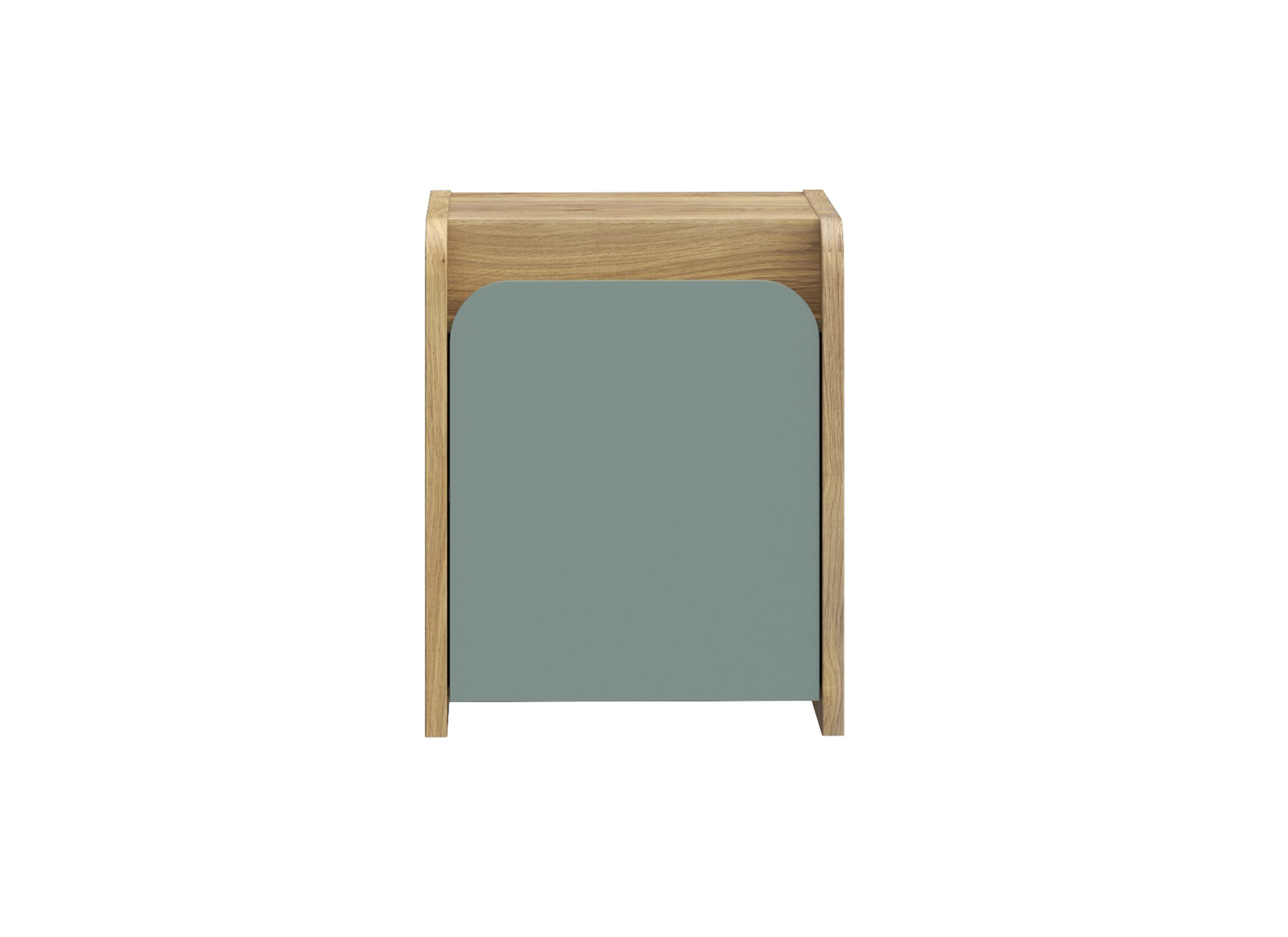 Aperçu - Table de chevet Hoa 42x41x53cm - décor - chêne mauvella/vert