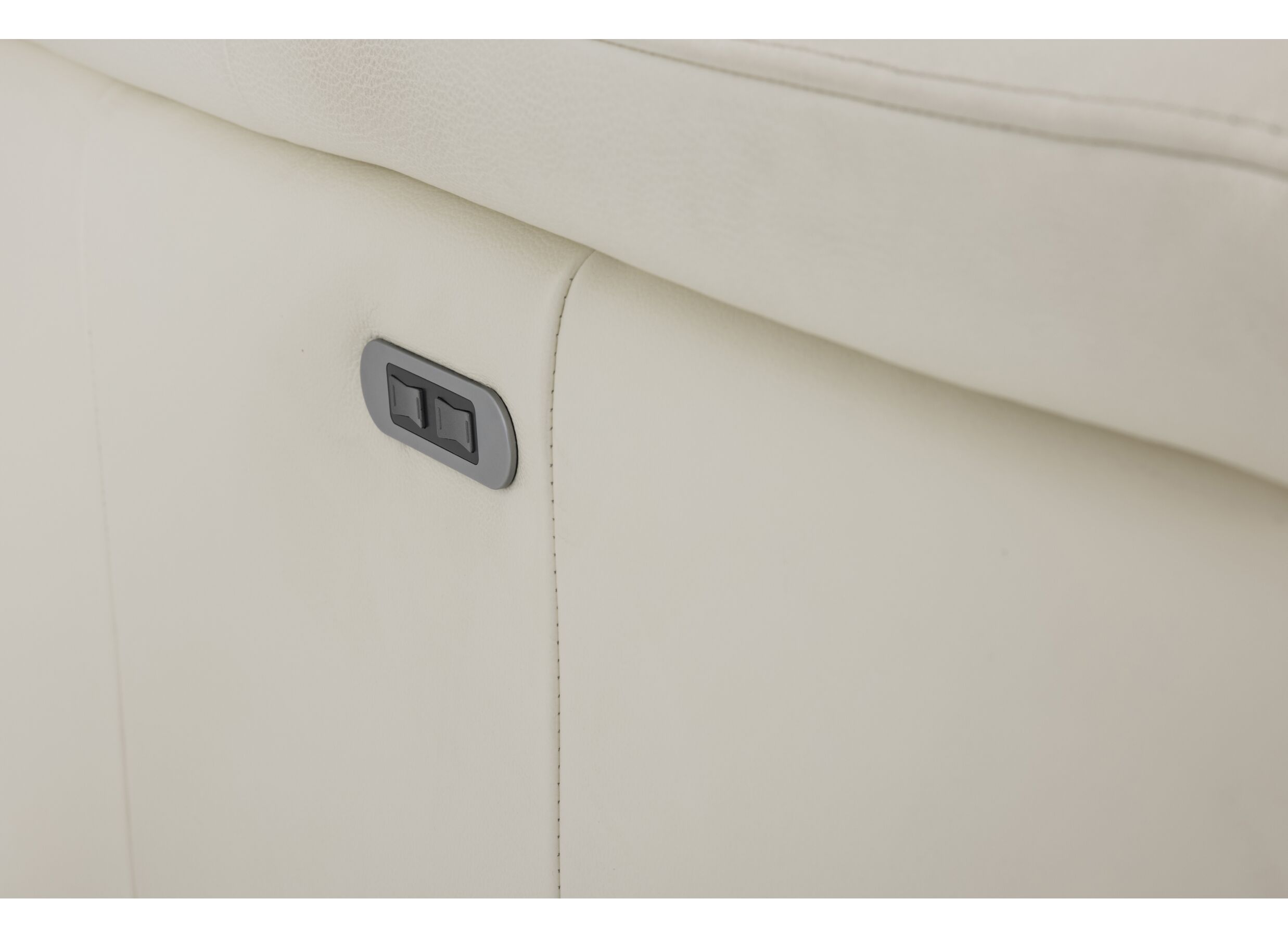Canapé d'angle Play 394x315cm - cuir - blanc avec relax