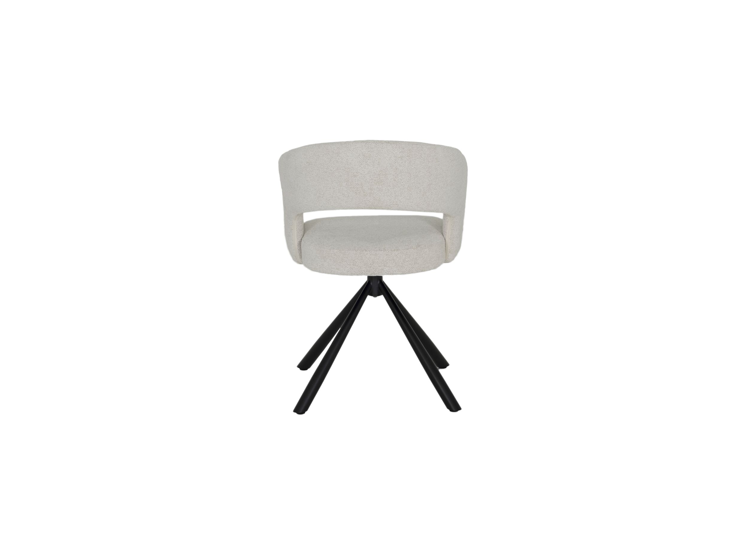 Detailfoto - Draaistoel Robin 60x56x79,50cm - stof - grijs