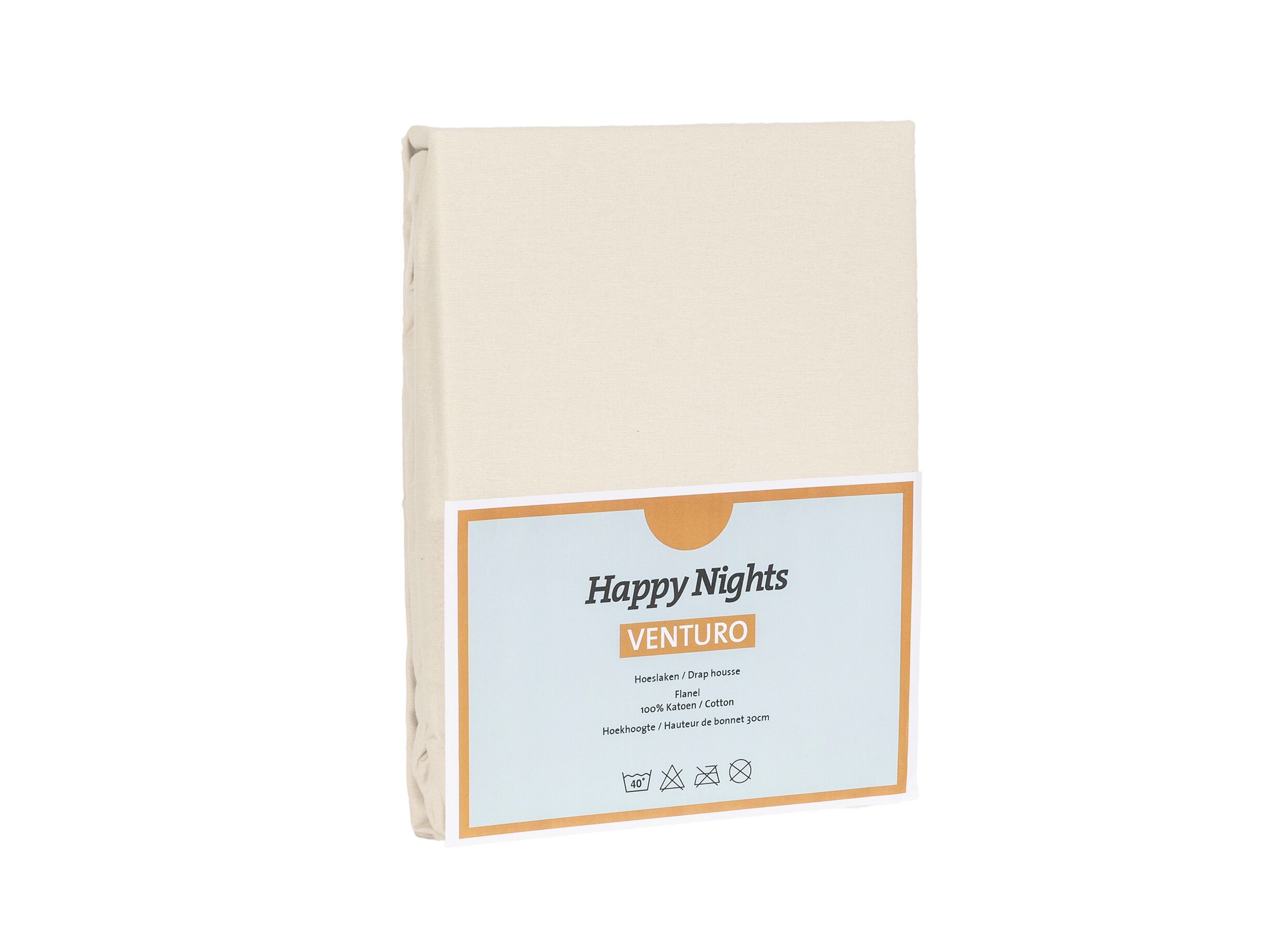 Plus Important - Drap-housse Venturo 90x200cm - flanelle - ivoire
