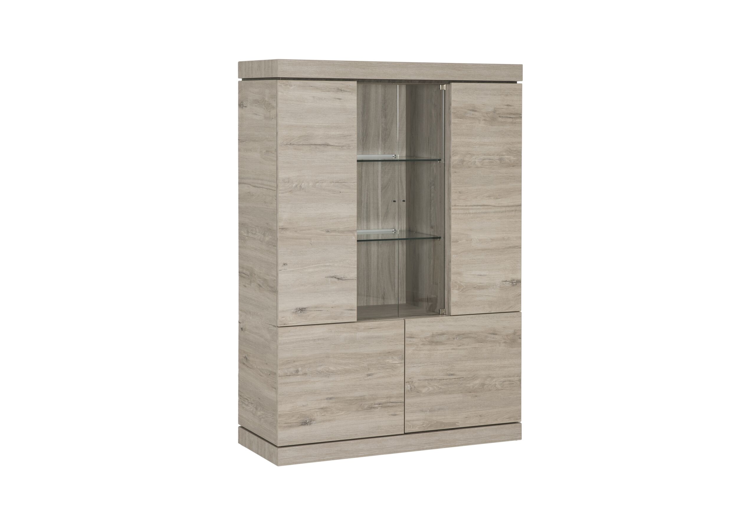 Vitrine Etna 125cm - Vitrine Etna 125cm - décor - chêne millenium/gris clair