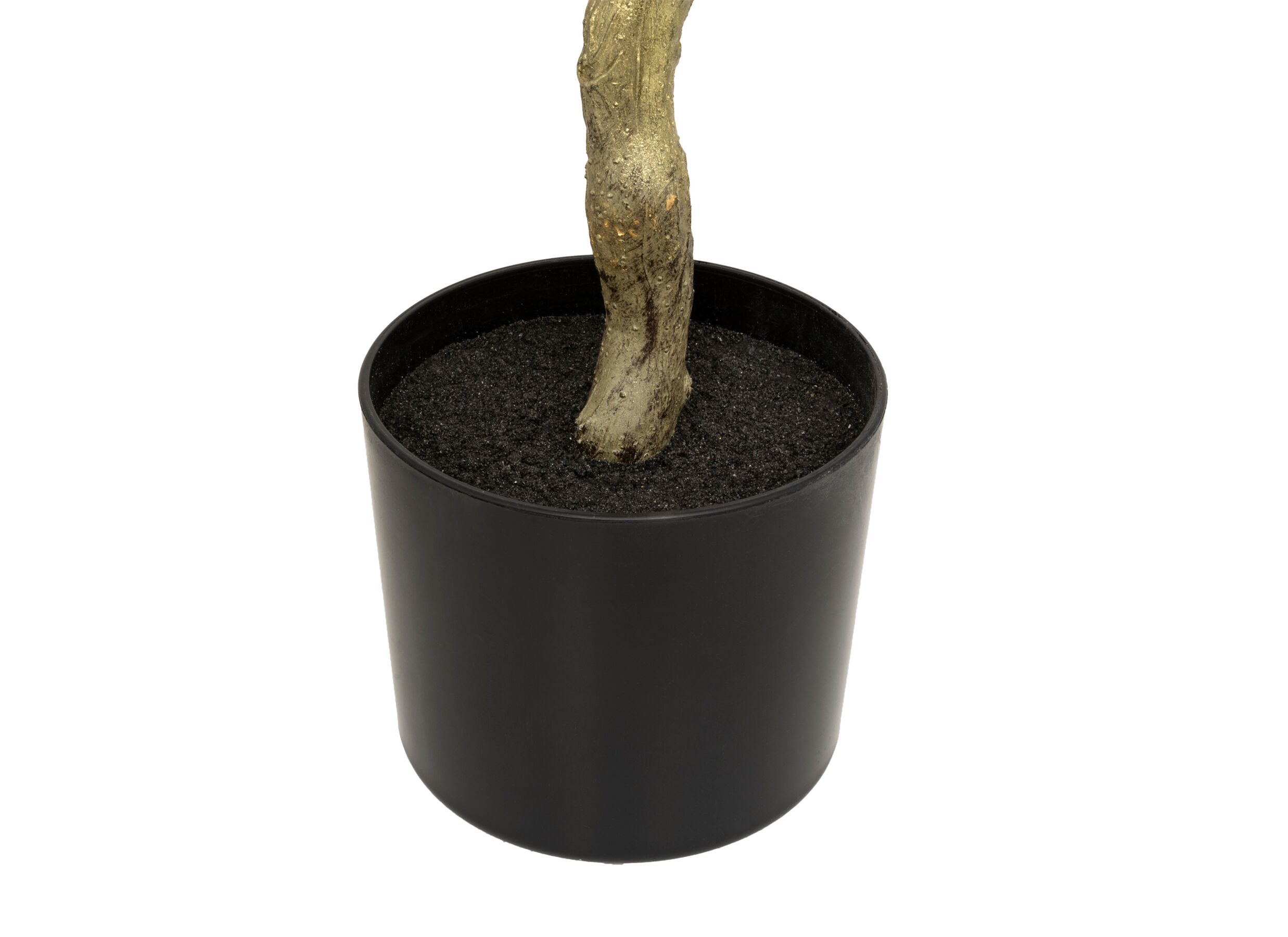 Detail - Décoration de Noël Plante artificielle Eucalyptus en pot H120cm - plastique & ciment - doré