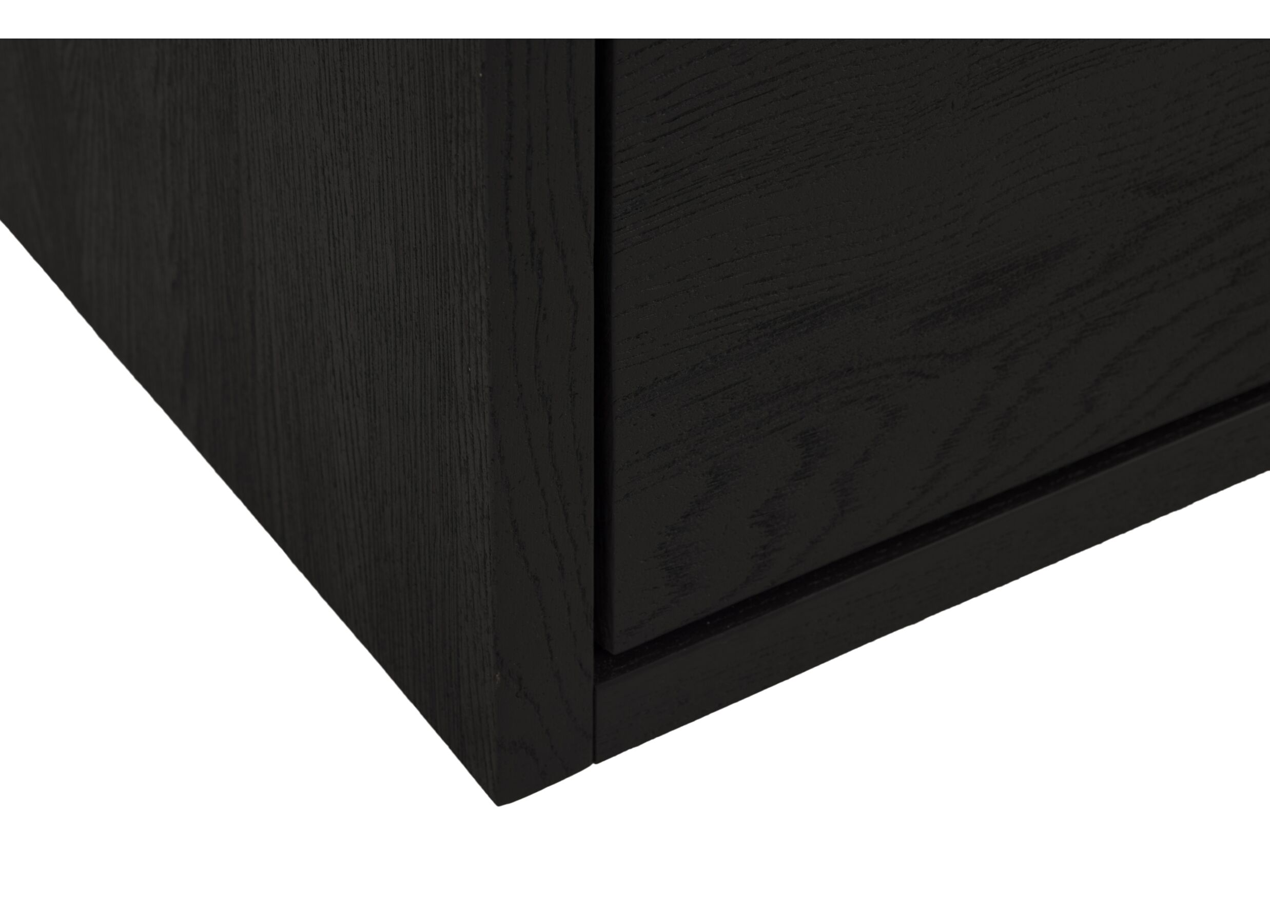 Vitrine Mauri 230cm - chêne massif - noir