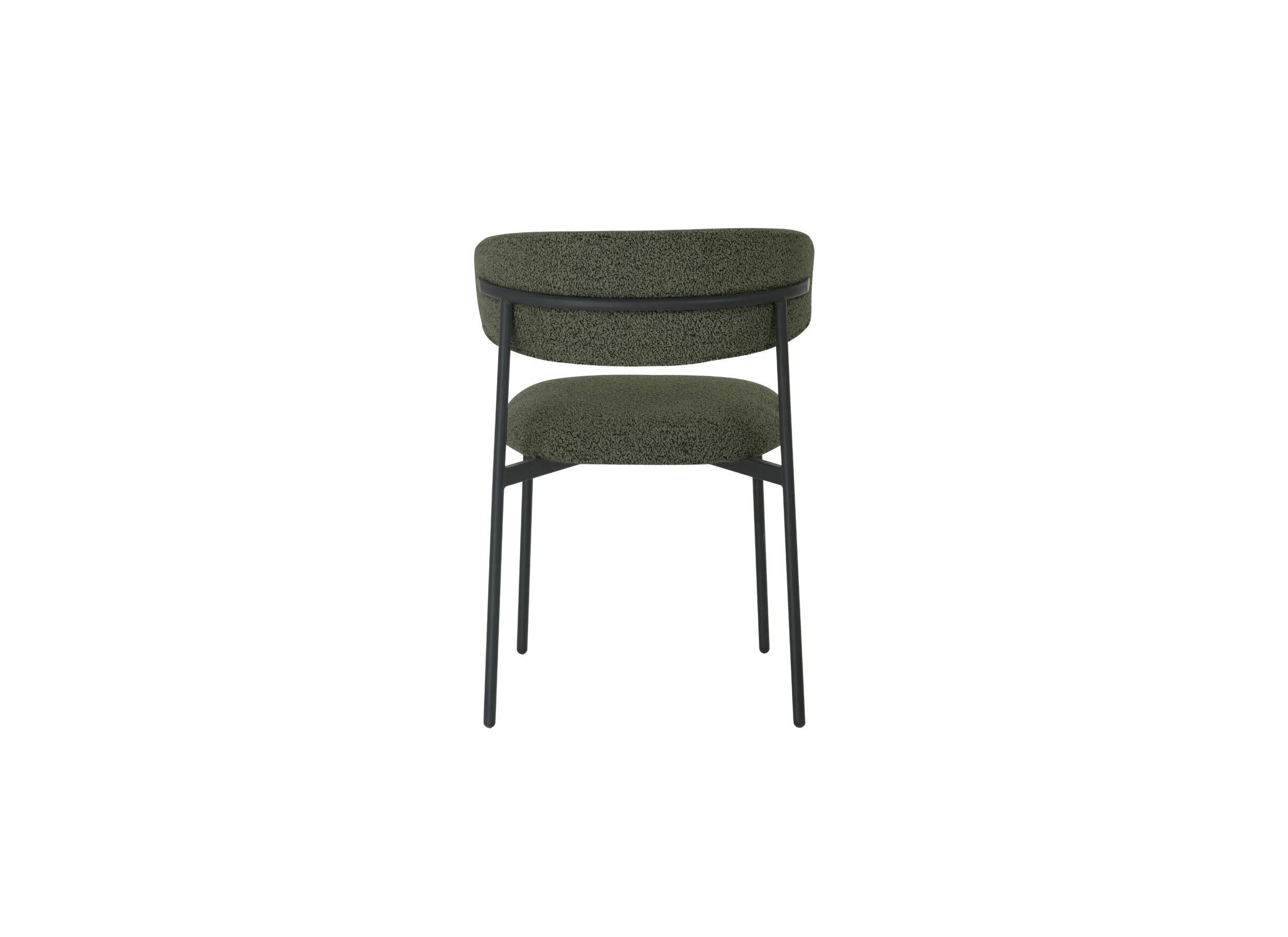 Stoel Luke 54,5x58x79cm - bouclé - groen