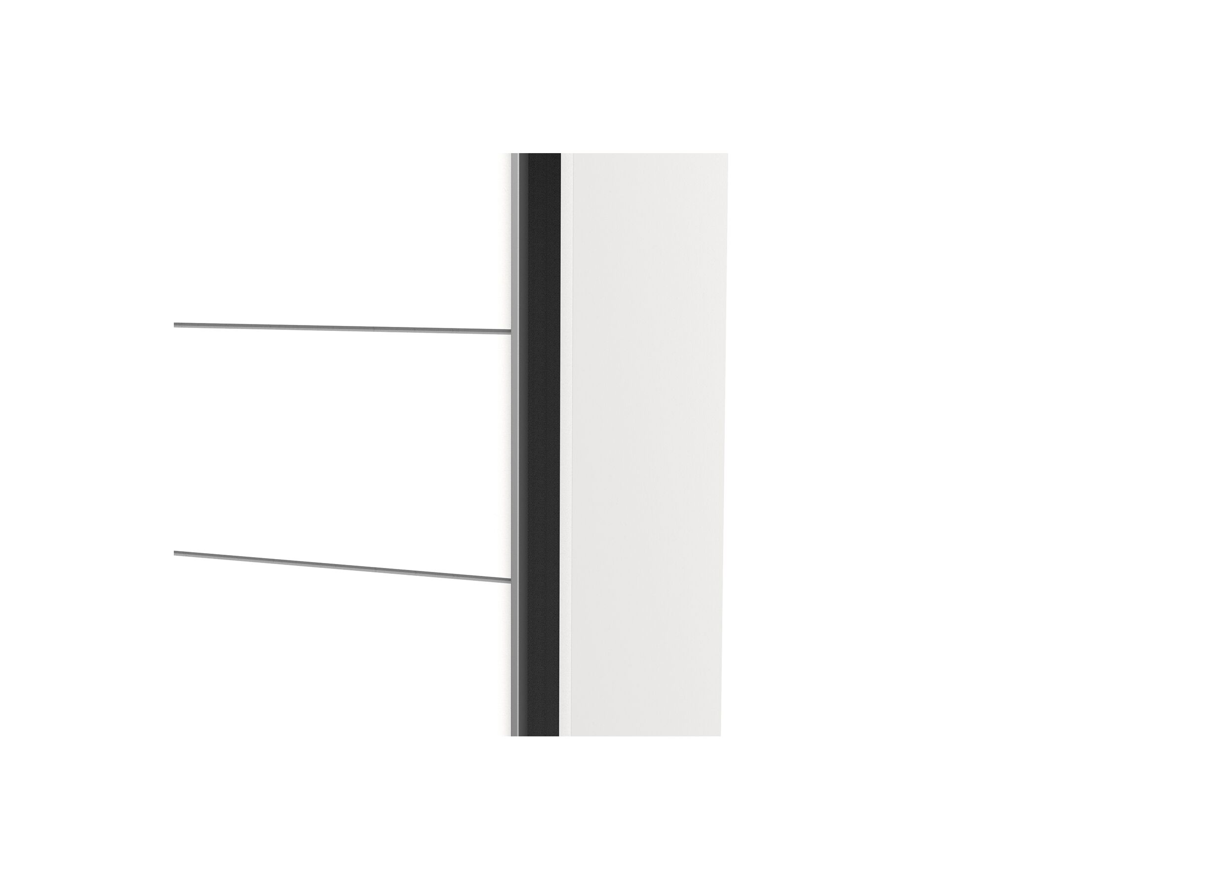 Armoire à portes coulissantes Ghost 178cm - décor - blanc