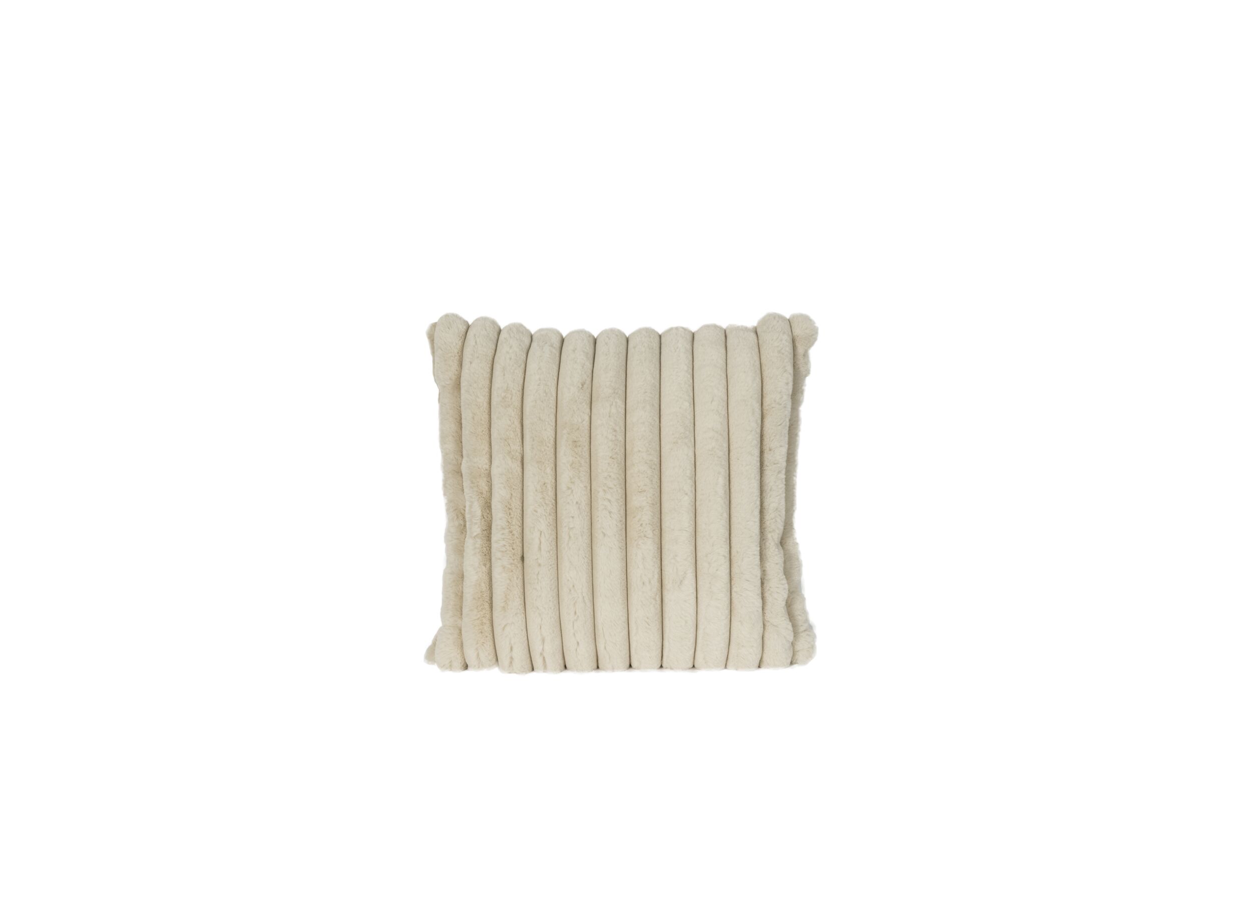 Plus Important - Coussin Gabriella 45x45cm - imitation fourrure de lapin - beige