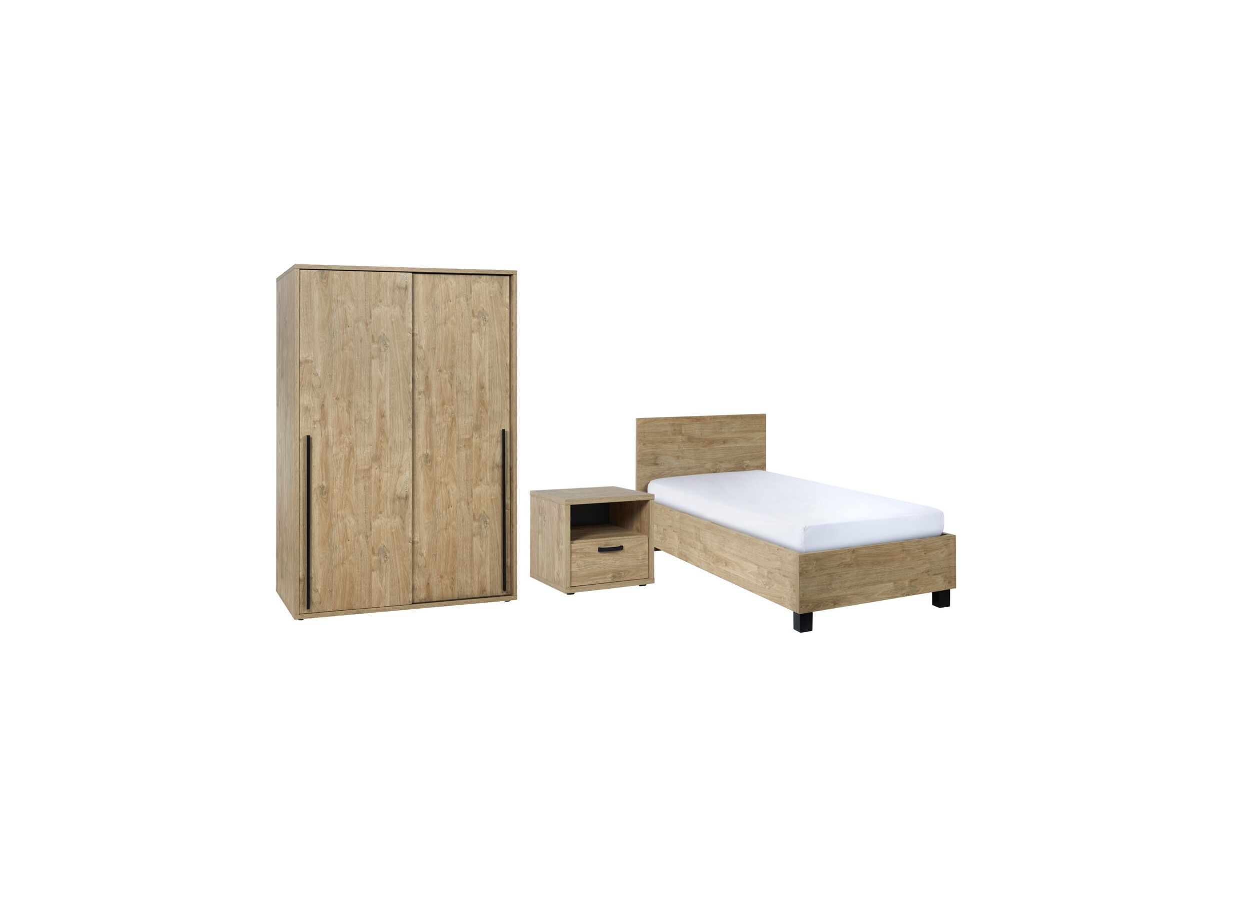 Kinderkamer Casper met bed 120x200cm - schuifdeurkast 150cm