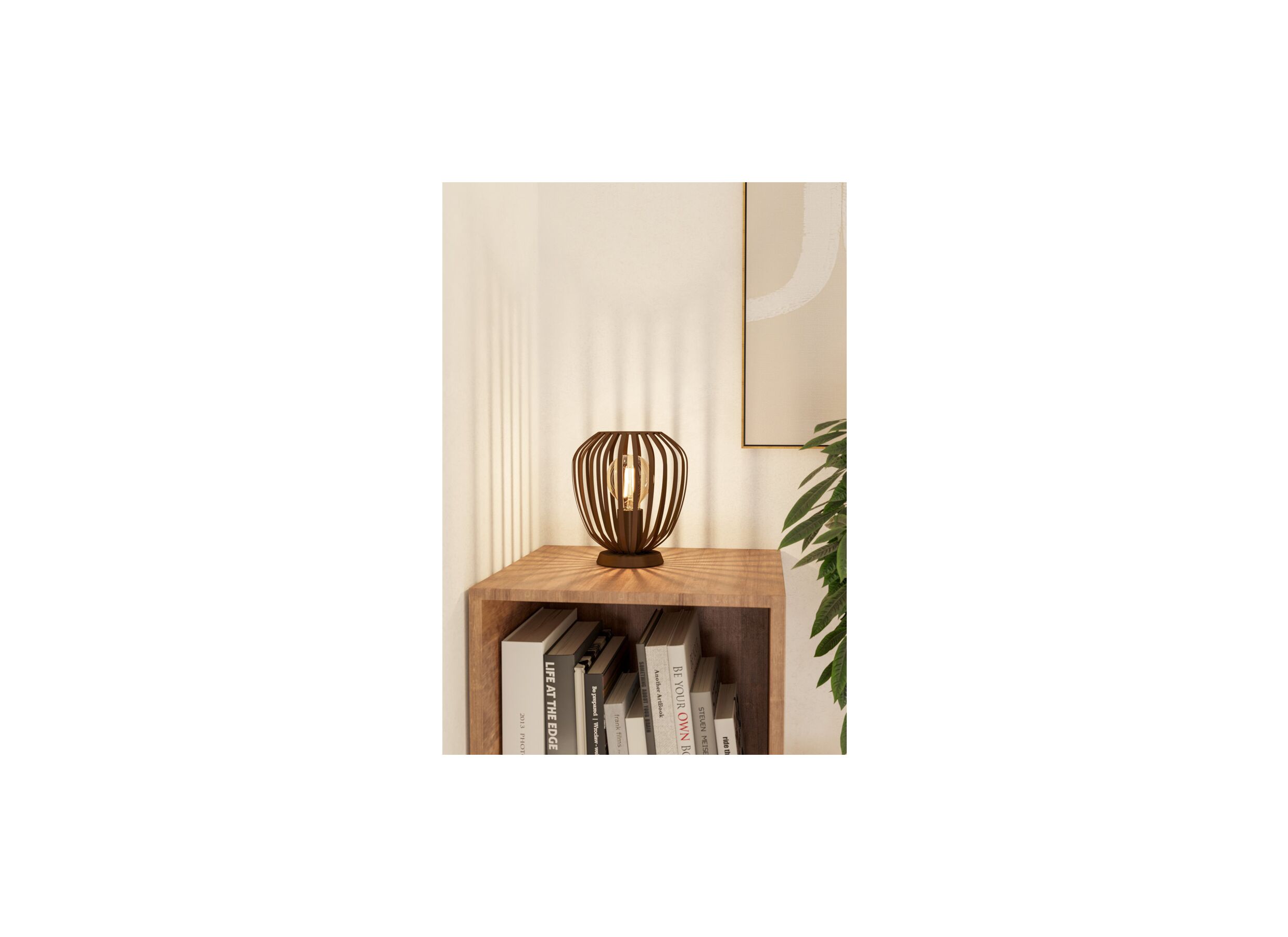 Foto ambiance - Lampe de table Espinal E27 H22,5cm acier bronze