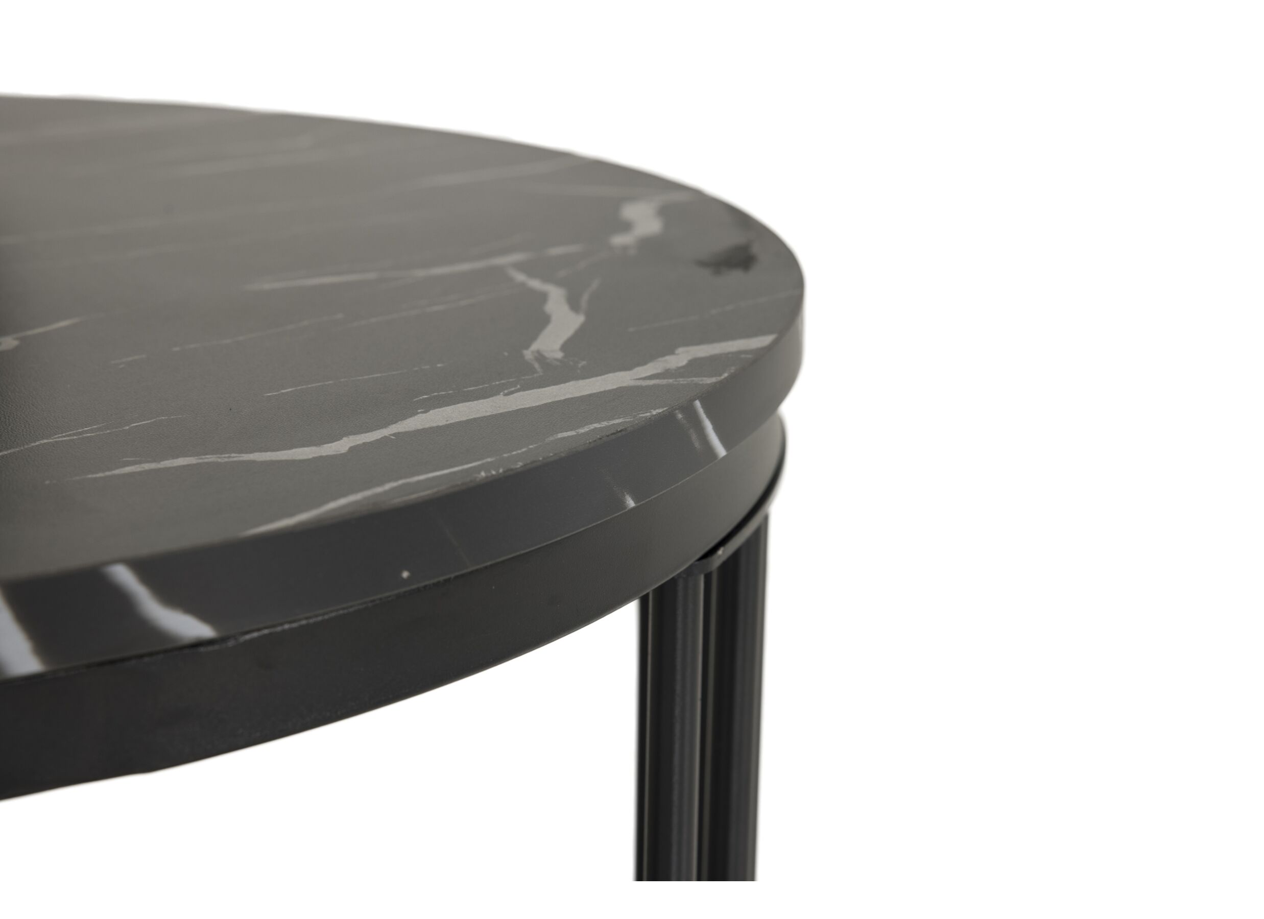 Detail - Table d'appoint décor & marbre - noir - lot de 2