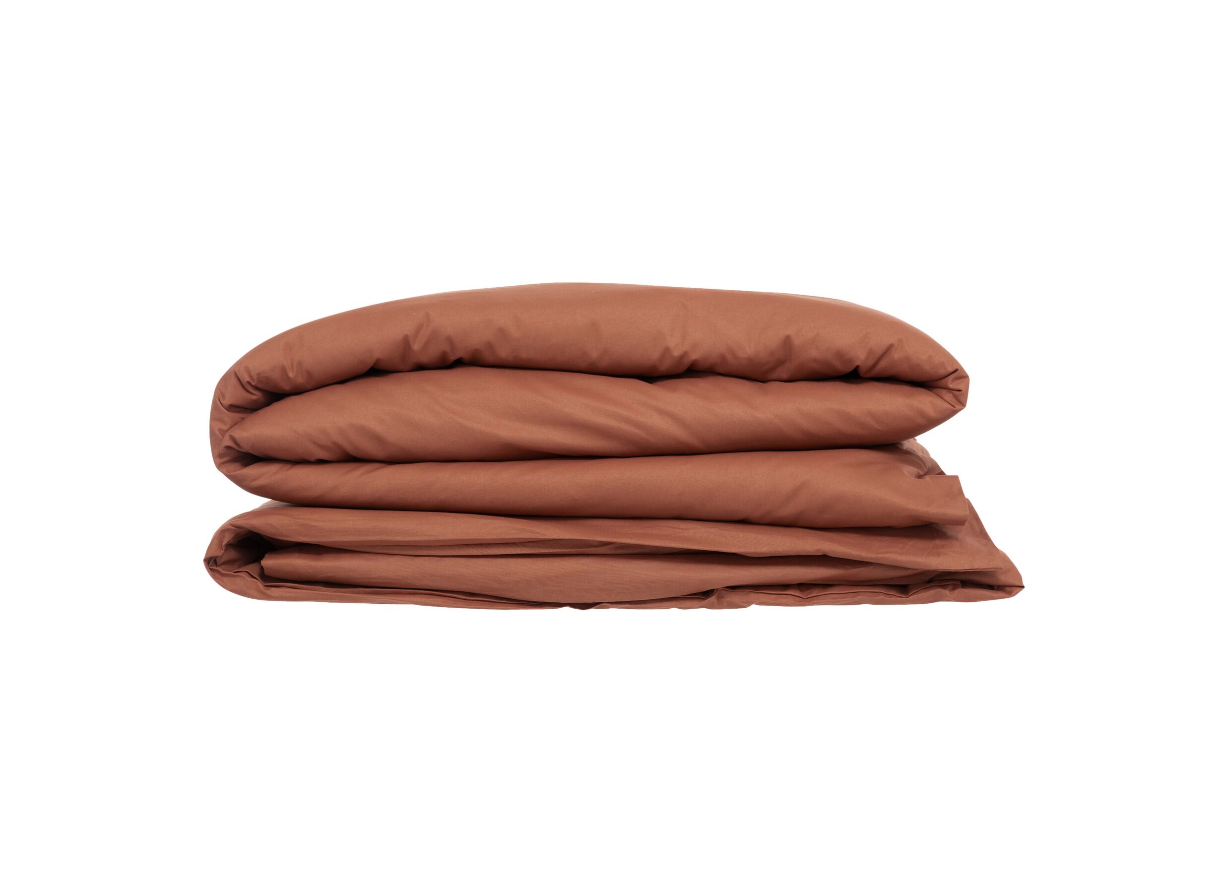 Overzichtsfoto - Dekbedovertrek 140x220cm - katoen - terracotta excl. kussenslopen