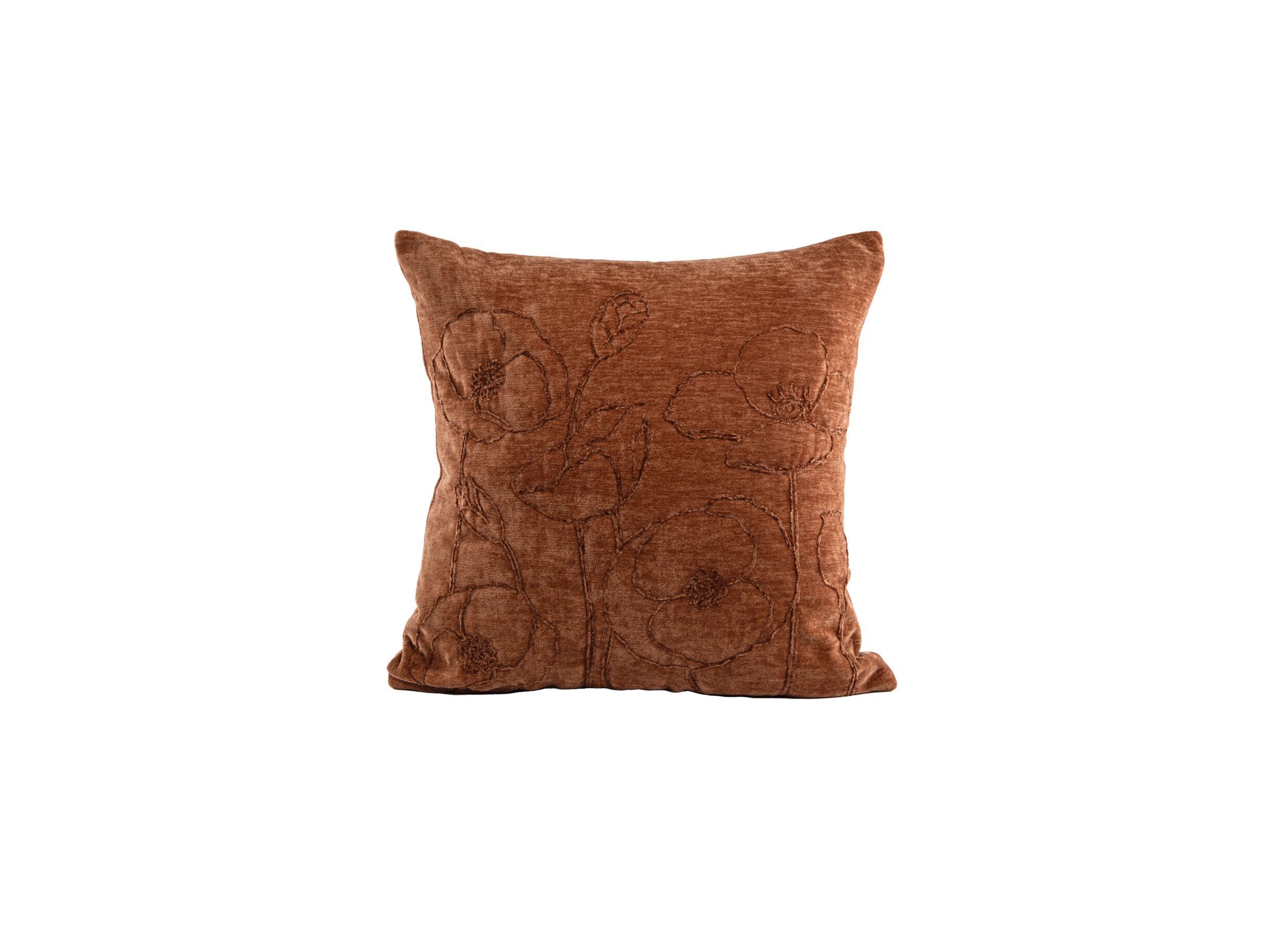 Kussen Julot 45x45cm - stof - cognac - Coussin Julot 45x45cm - tissu - cognac