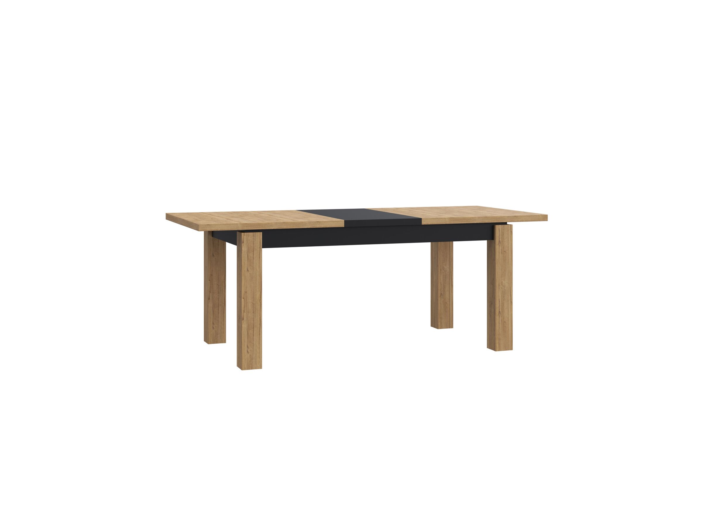 Tafel Kaszimiro 160/200x90cm - meubelplaat - waterford eik/zwart