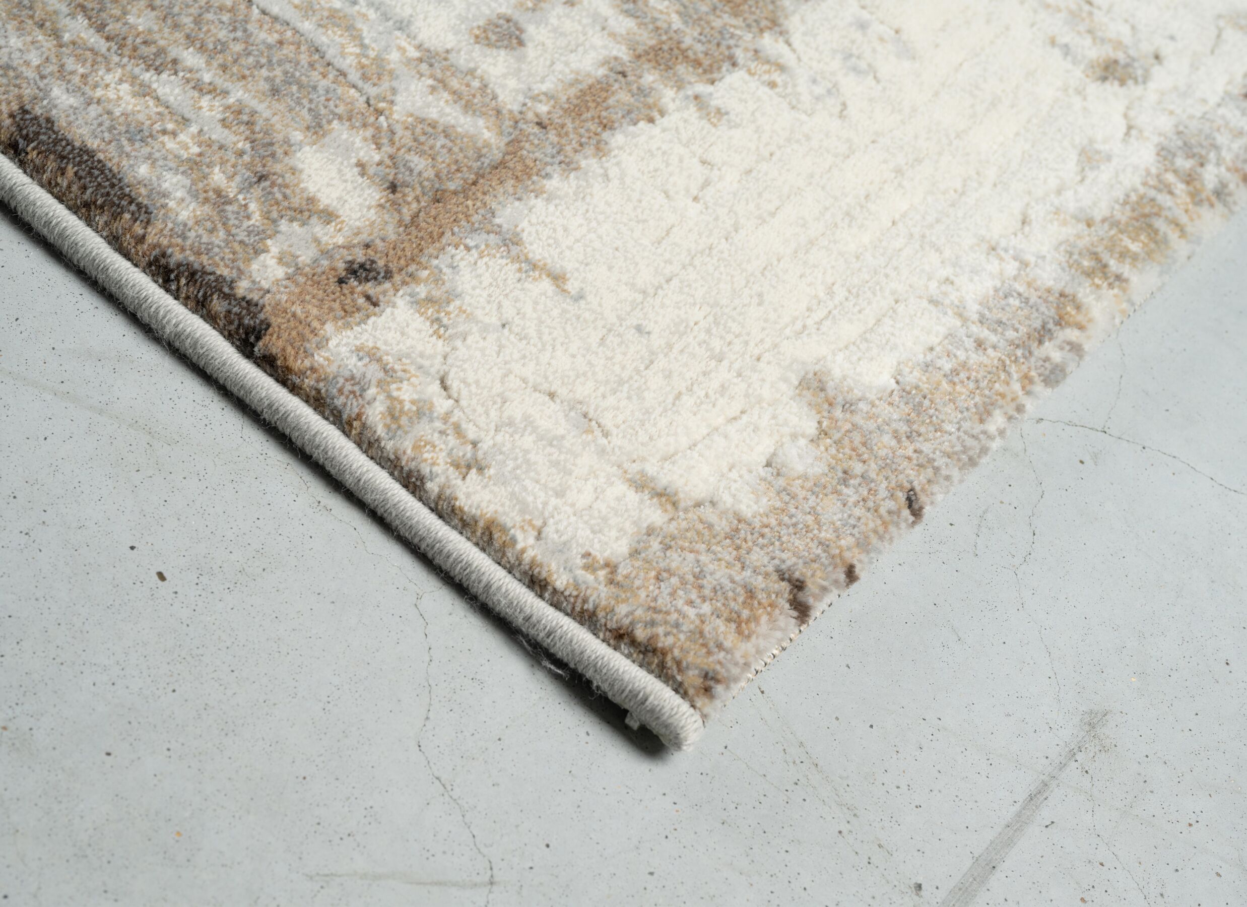 Detailfoto - Tapijt Aspero 240x330cm - polyester - beige & bruin