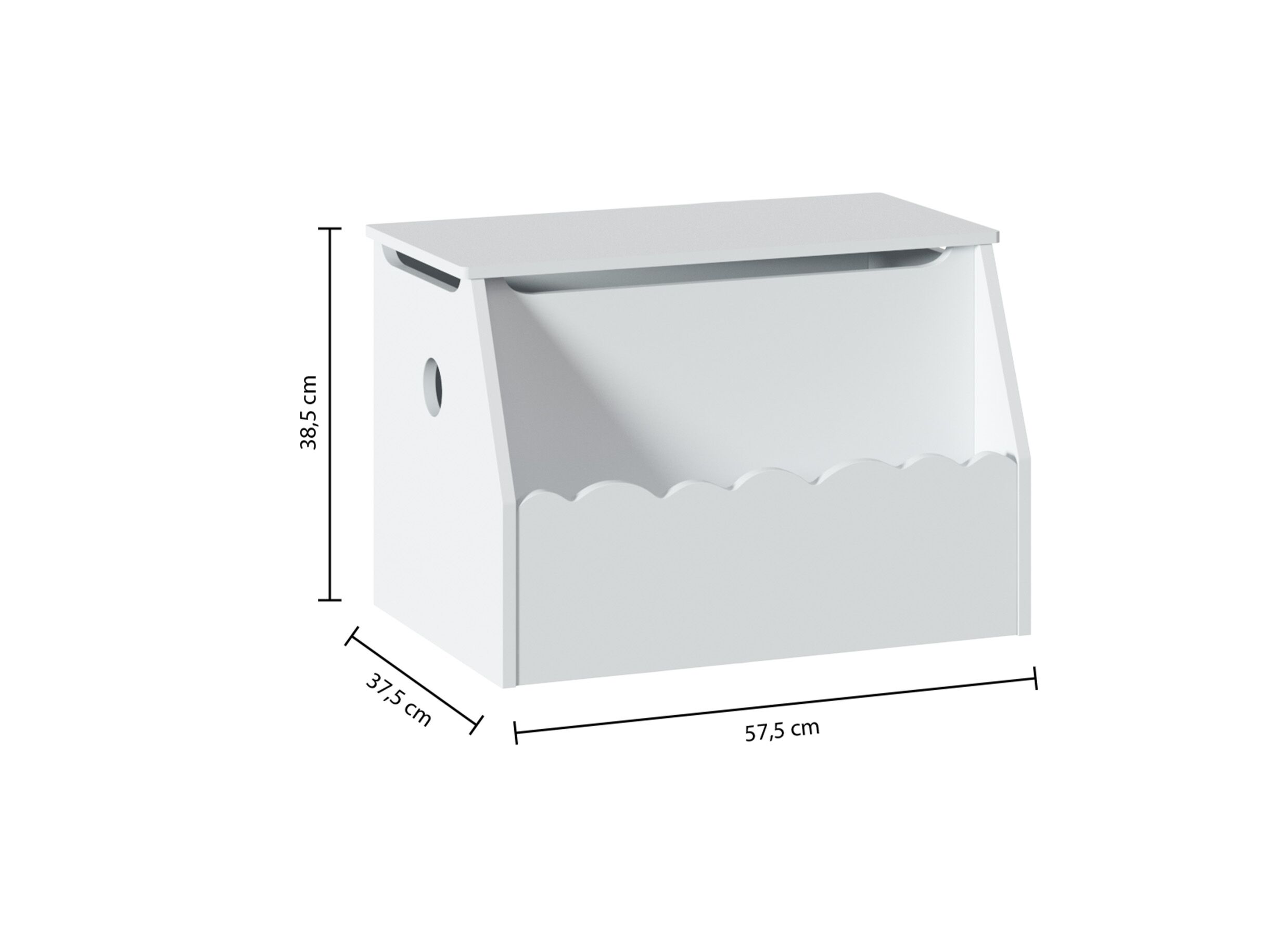 Dimensions - Étagère Enfant 58,1x38,2x39,3cm - décor - blanc