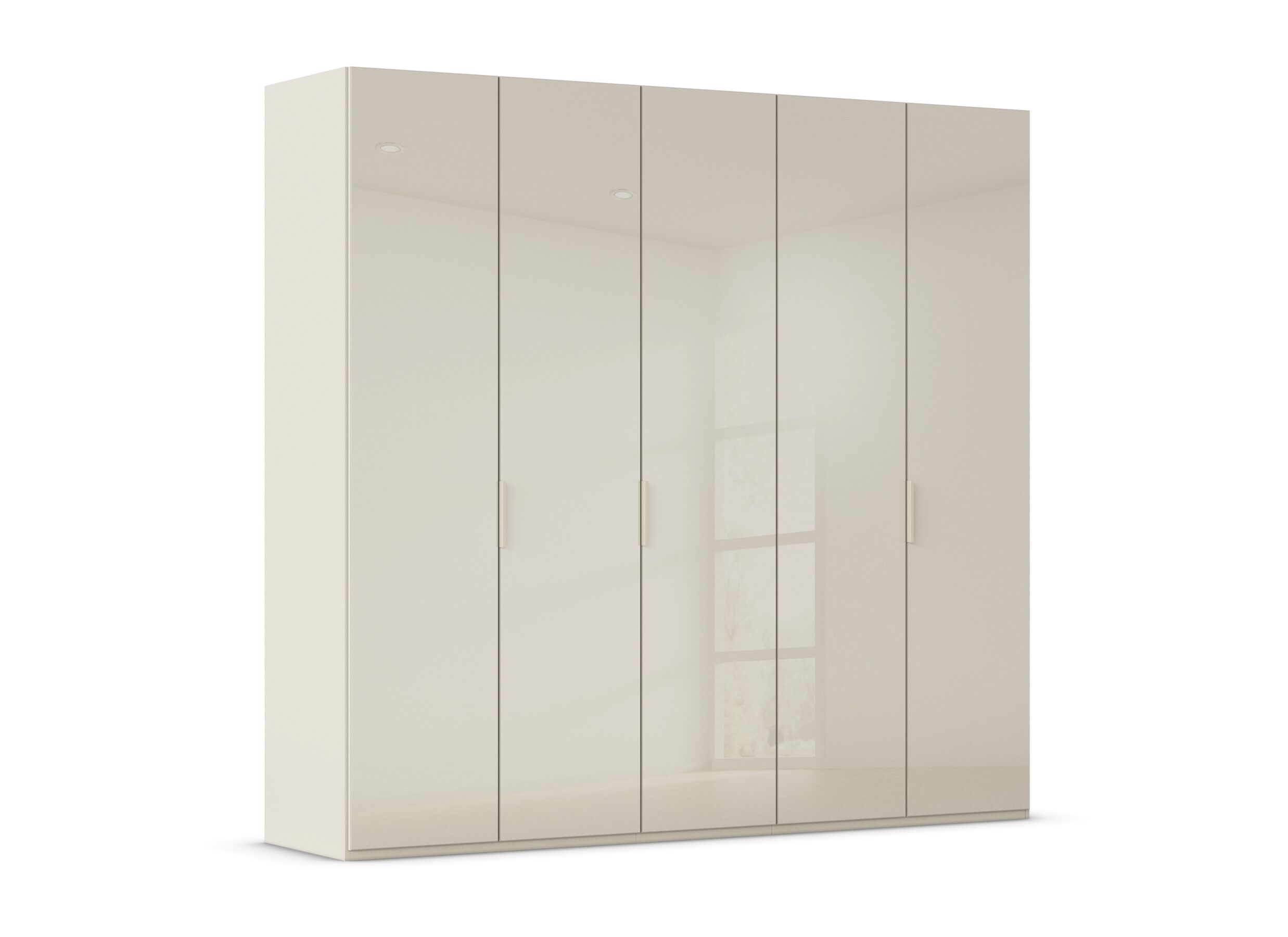 Schuifdeurkast 250cm - decor & glas - champagne - Schuifdeurkast 250cm - decor & glas - champagne