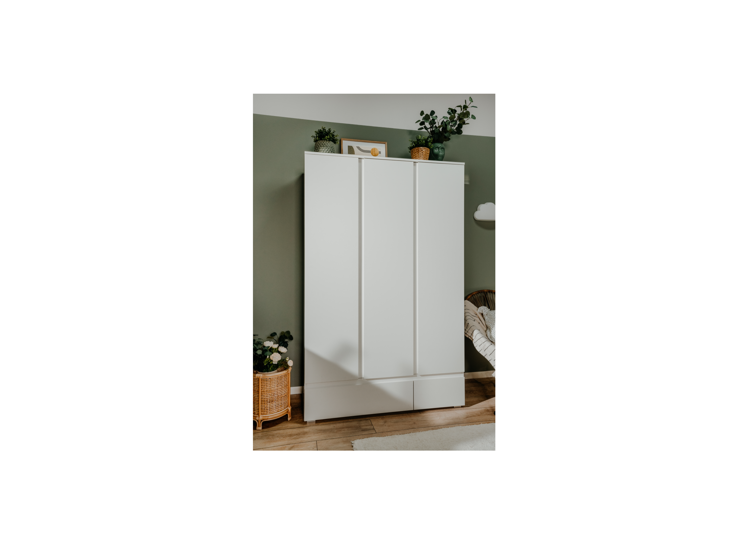 Kleerkast Image 121,6cm - decor - wit