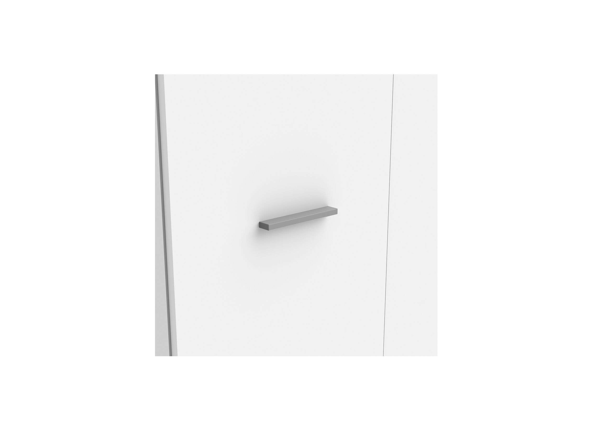 Armoire à chaussures 69x35x179 - panneau décor - blanc