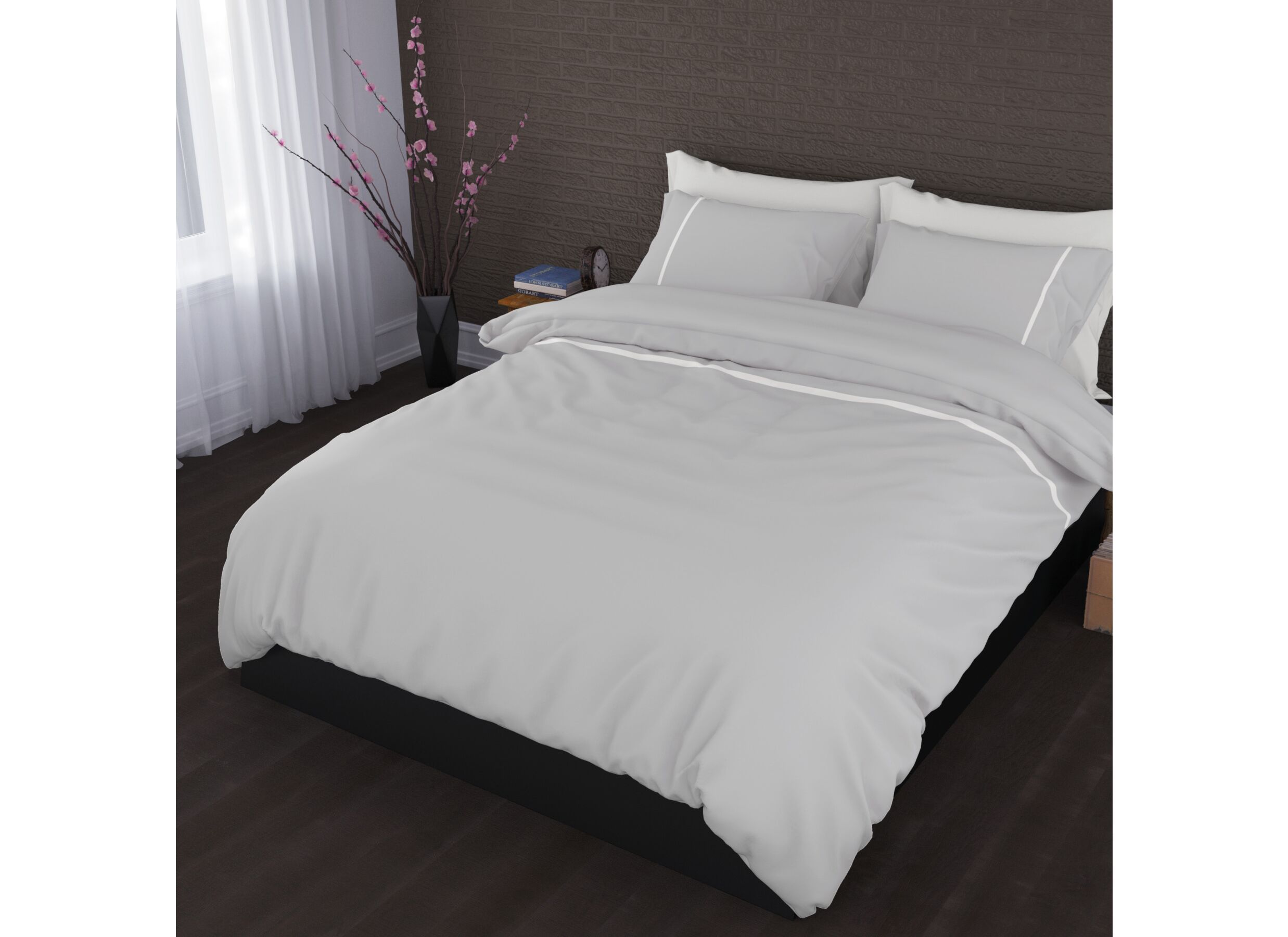 Foto ambiance - Housse de couette Duchesse 240x200/220cm flanelle