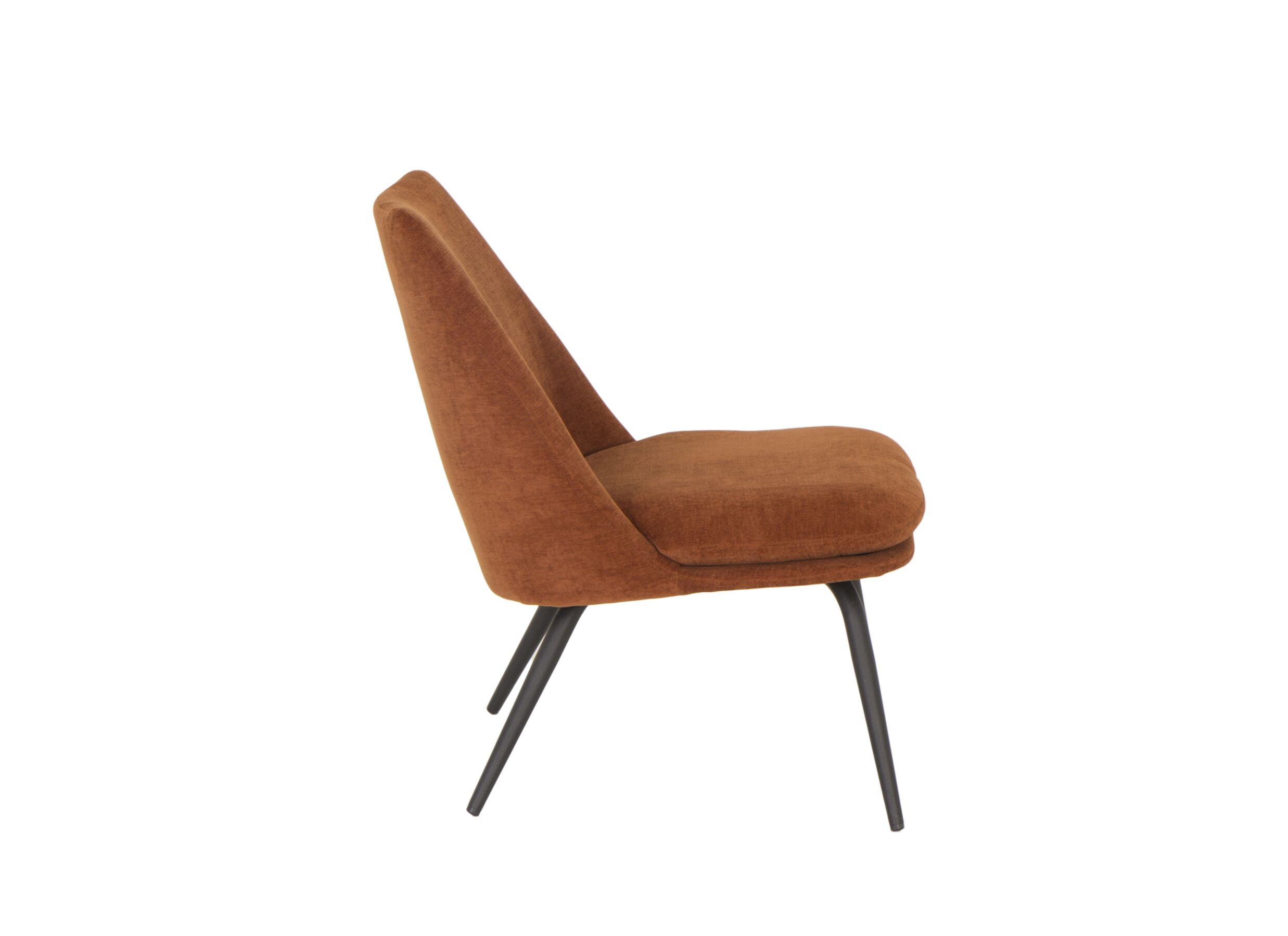 Fauteuil Yoyo 56x73x77cm - tissu - rouille