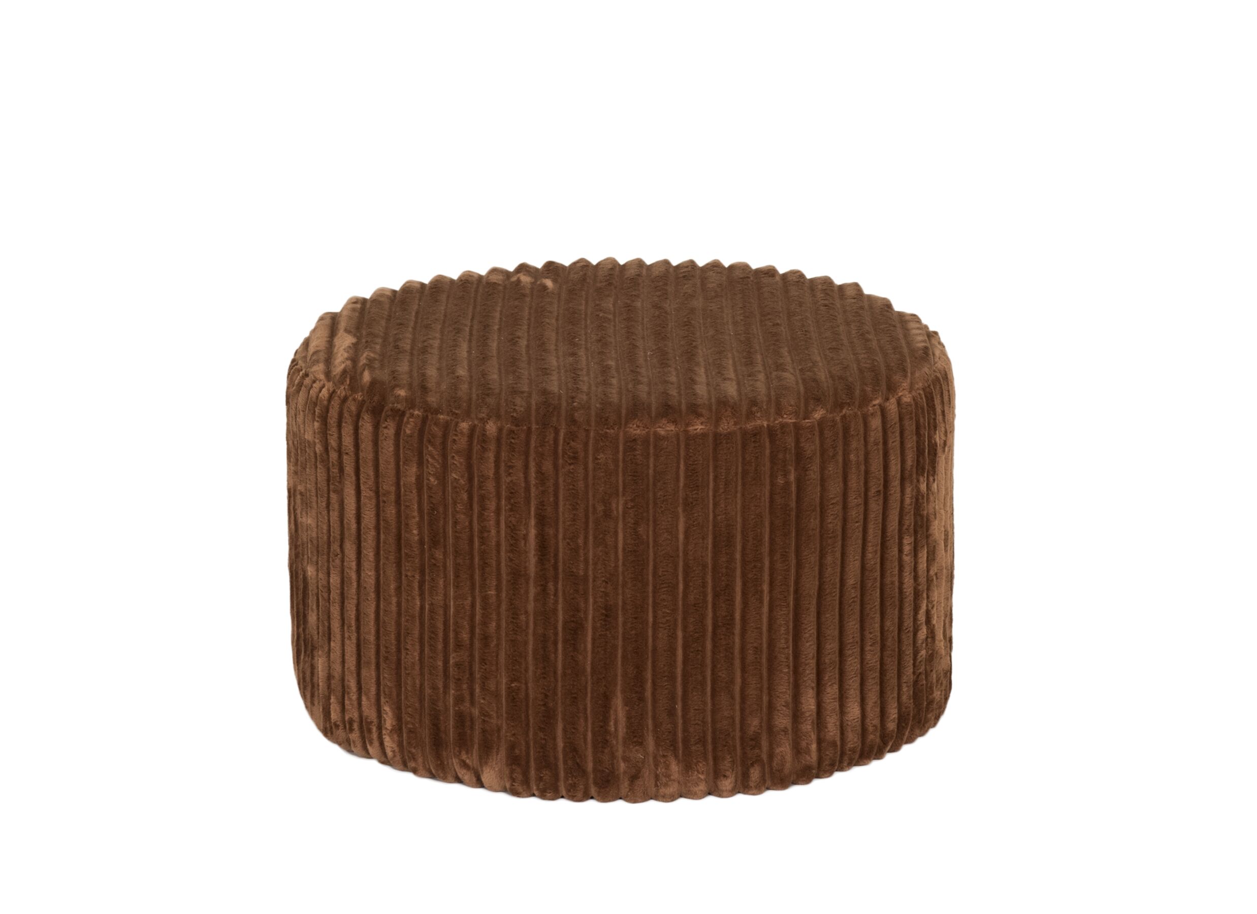 Plus Important - Pouf Maiden Ø59cm - velours côtelé - rouille