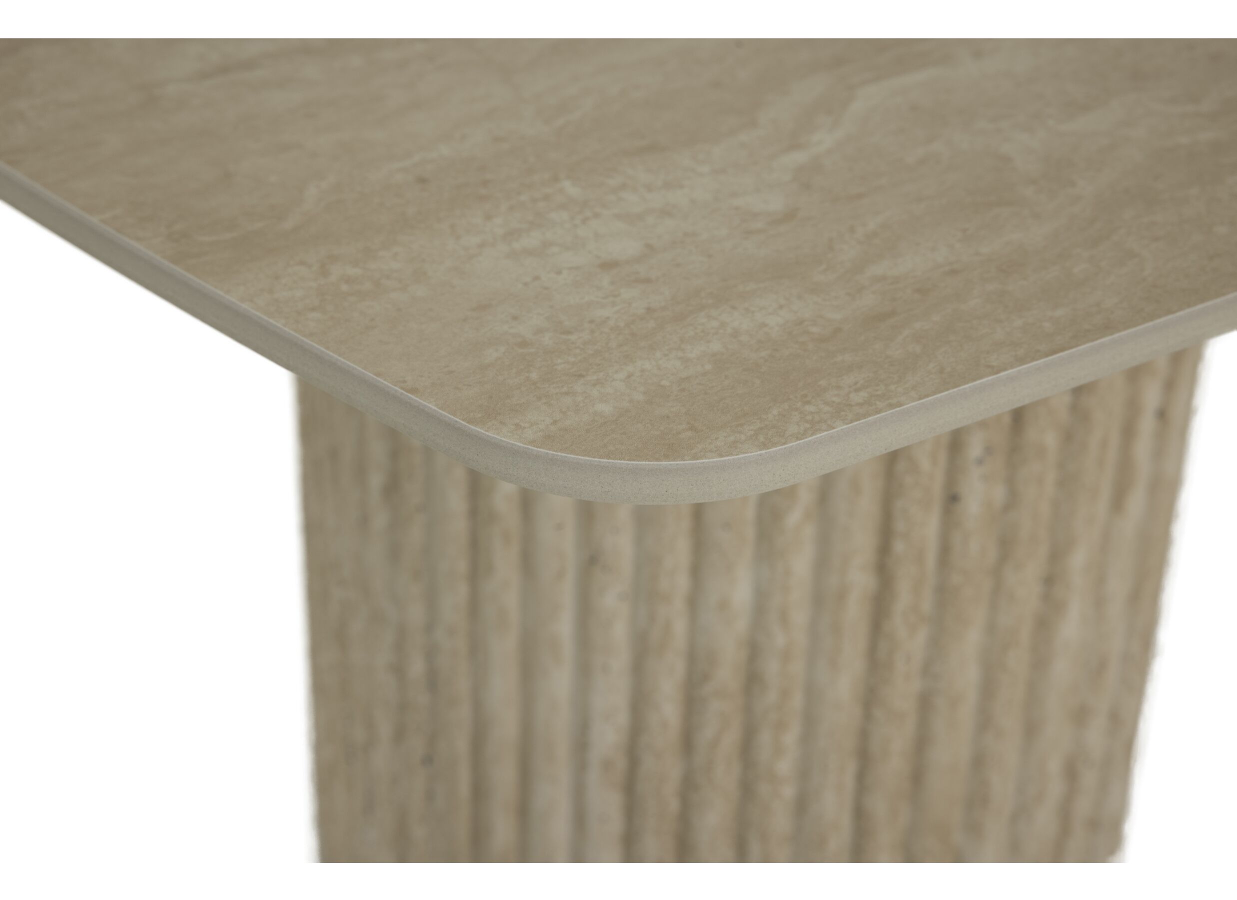 Detail - Table basse 130x70cm - céramique - beige travertin look