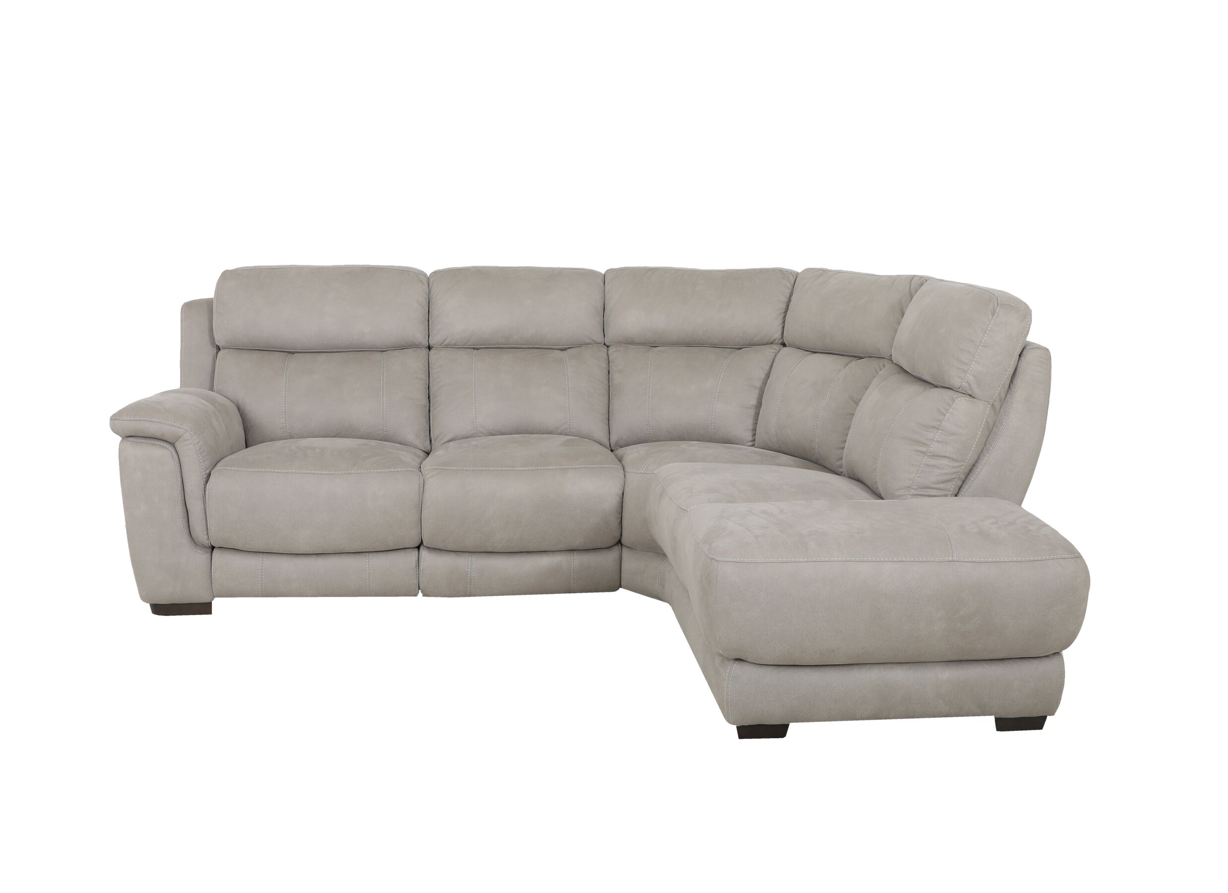 Aperçu - Canapé d'angle Elton 250x215cm - tissu - dove grey avec relax & siège soft