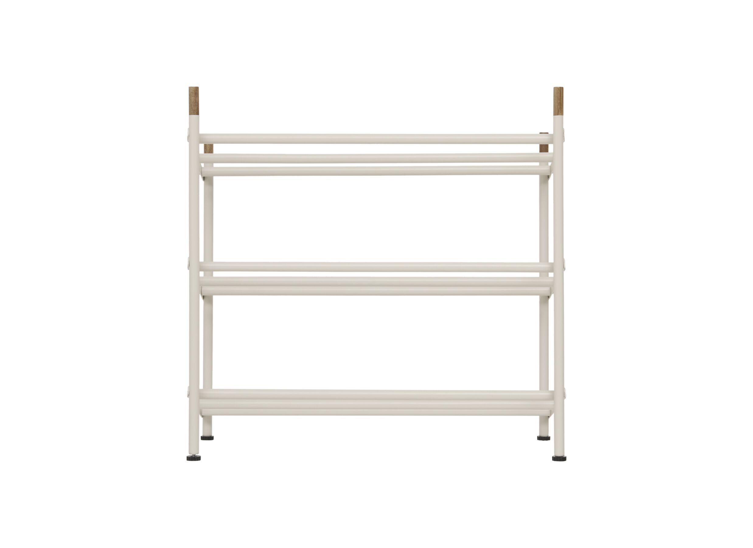 Aperçu - Étagère à chaussures Cassie extensible 54,8x22,5x53,5cm - acier - beige