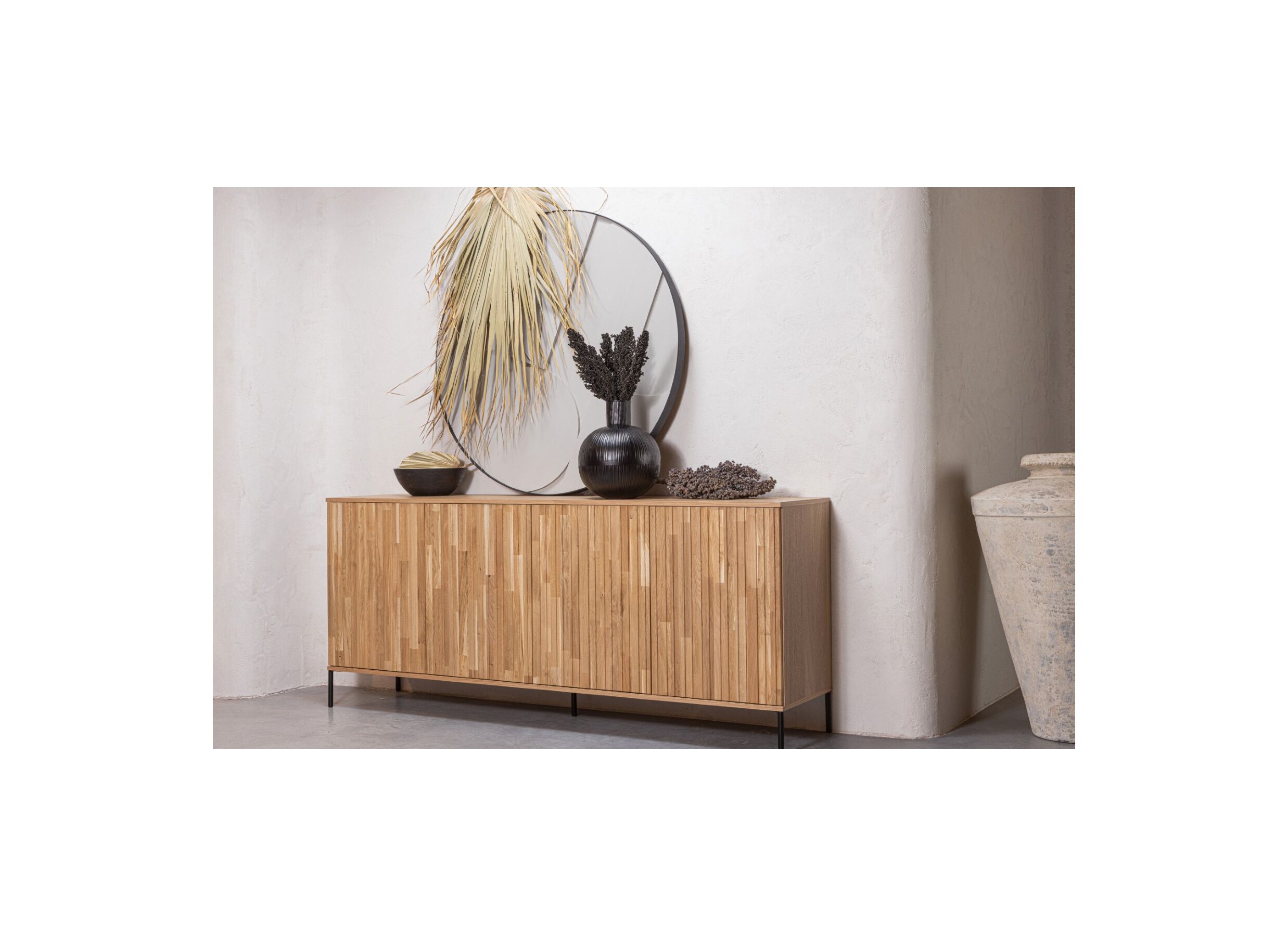 Dressoir New Gravure 200x44x85cm - eik fineer - naturel
