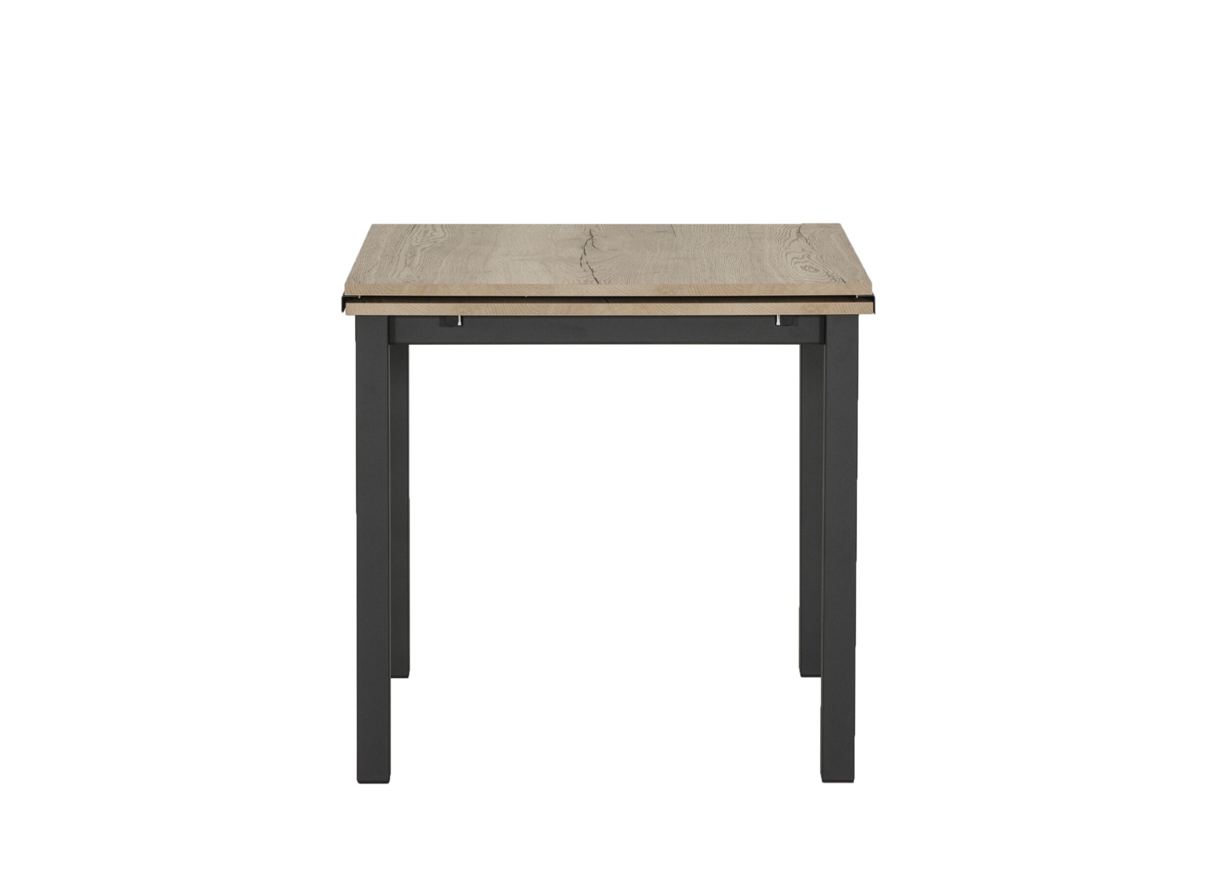 Aperçu - Table Vienna 80/140x80cm - chêne massif/métal - naturel/anthracite