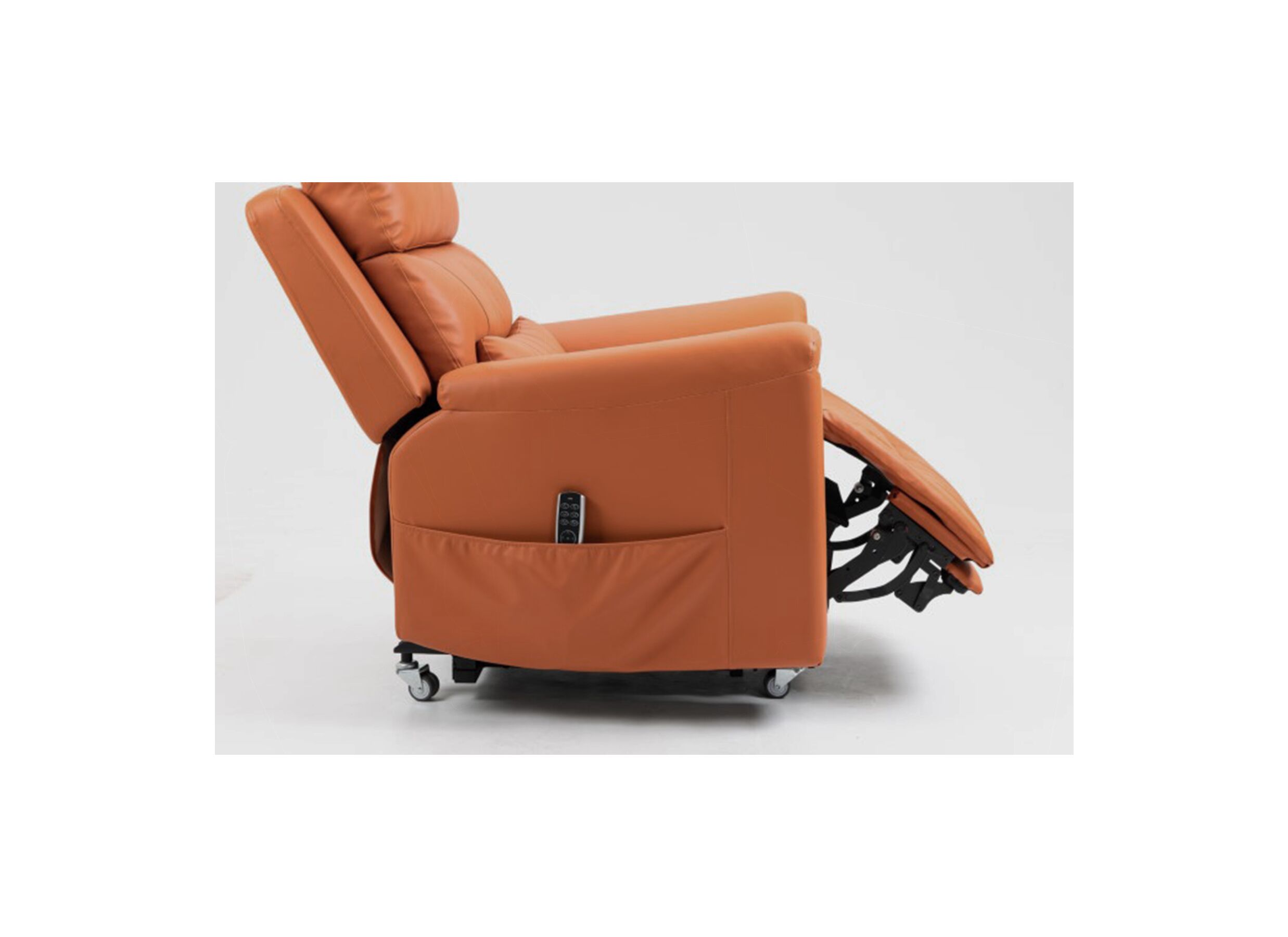Detail - Fauteuil relax Gallery électrique - similicuir - orange