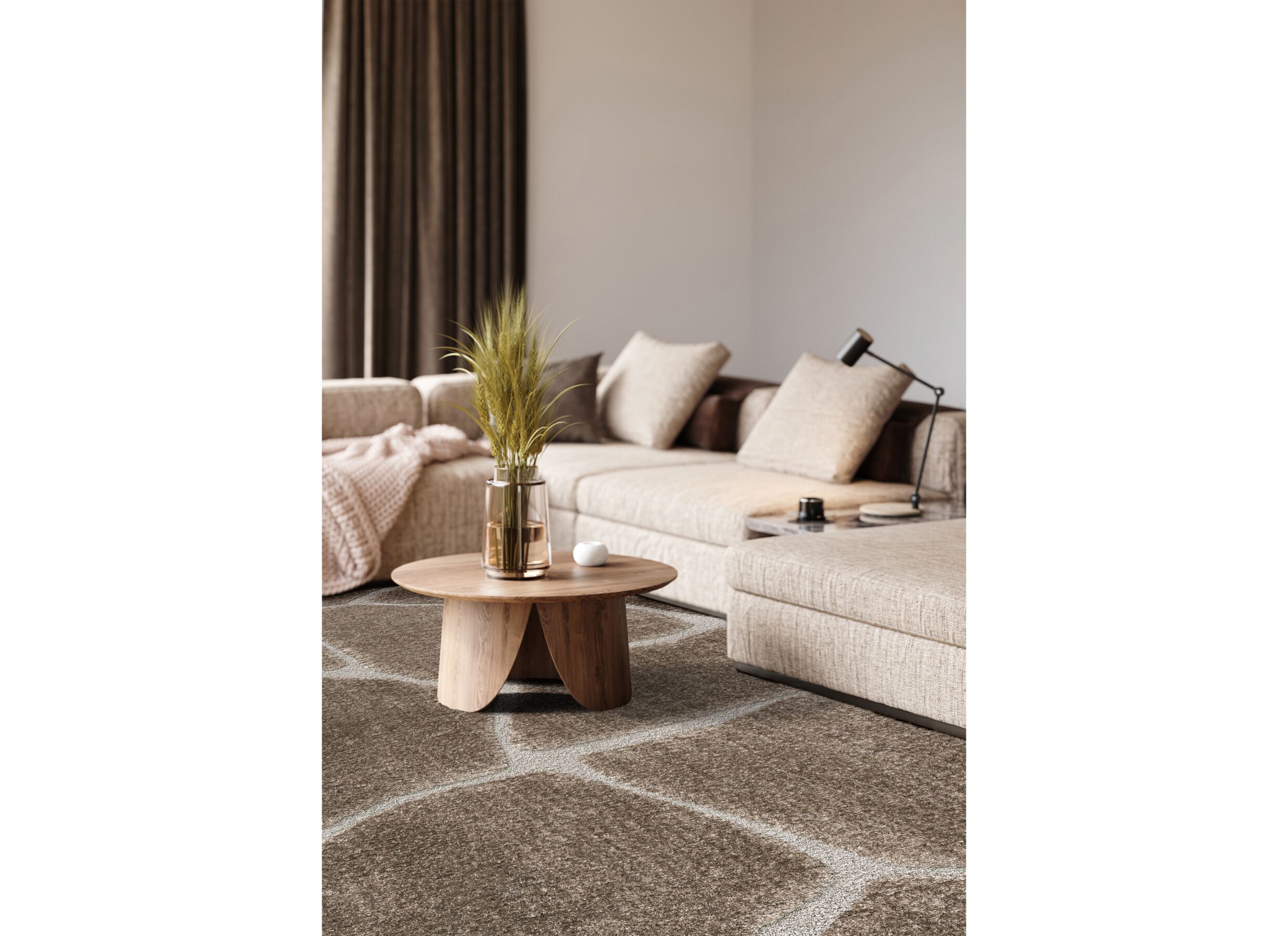 Foto ambiance - Tapis Madagaskar 200x290cm - polyester - brun