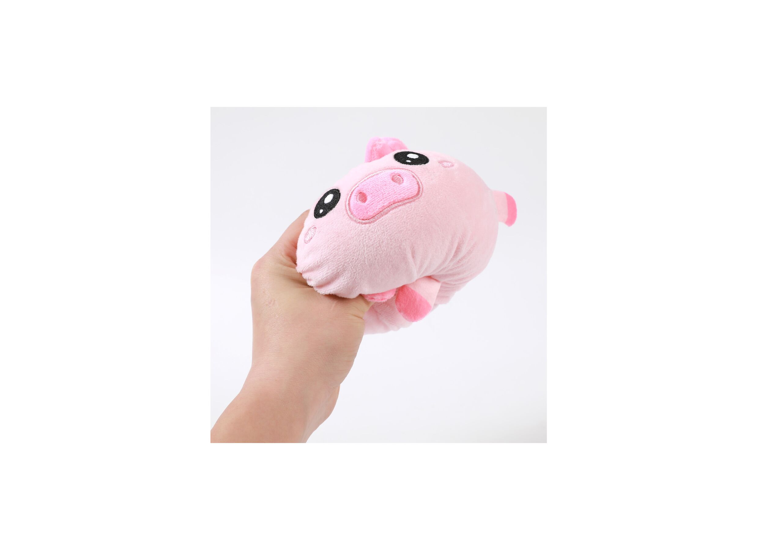 Overzichtsfoto - Kussen Squishy Piggy Ø13cm - stof - roze