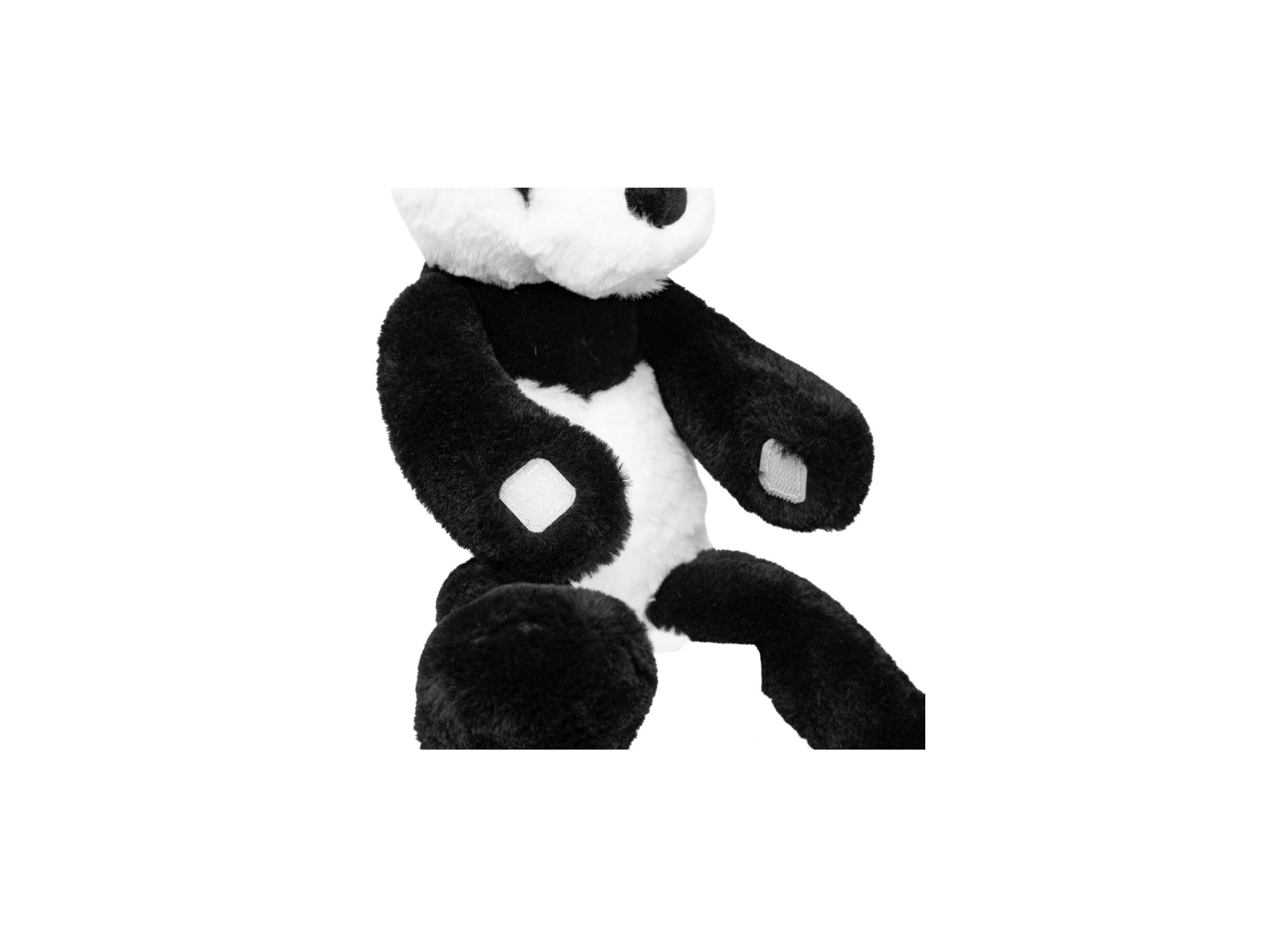 Detail - Peluche Panda H35cm - tissu - noir/blanc
