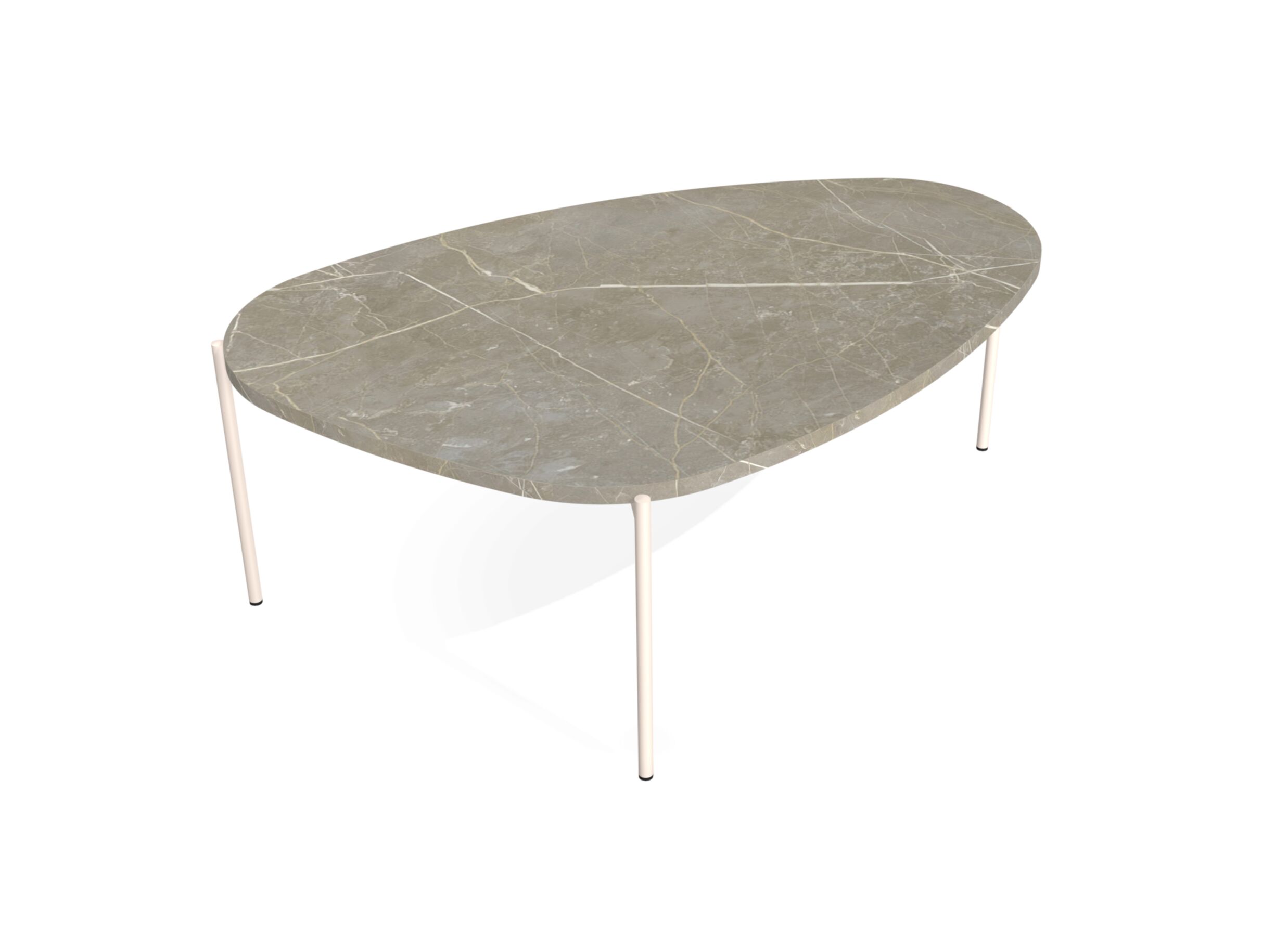 Salontafel Trio 110x170cm - HPL - marmor lugano & sable - Salontafel Trio 110x170cm - HPL - marmor lugano & sable