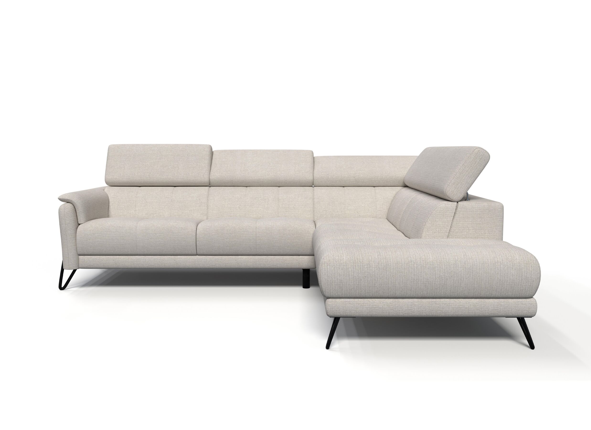 Aperçu - Canapé d'angle Oltens 281x228cm - tissu - beige