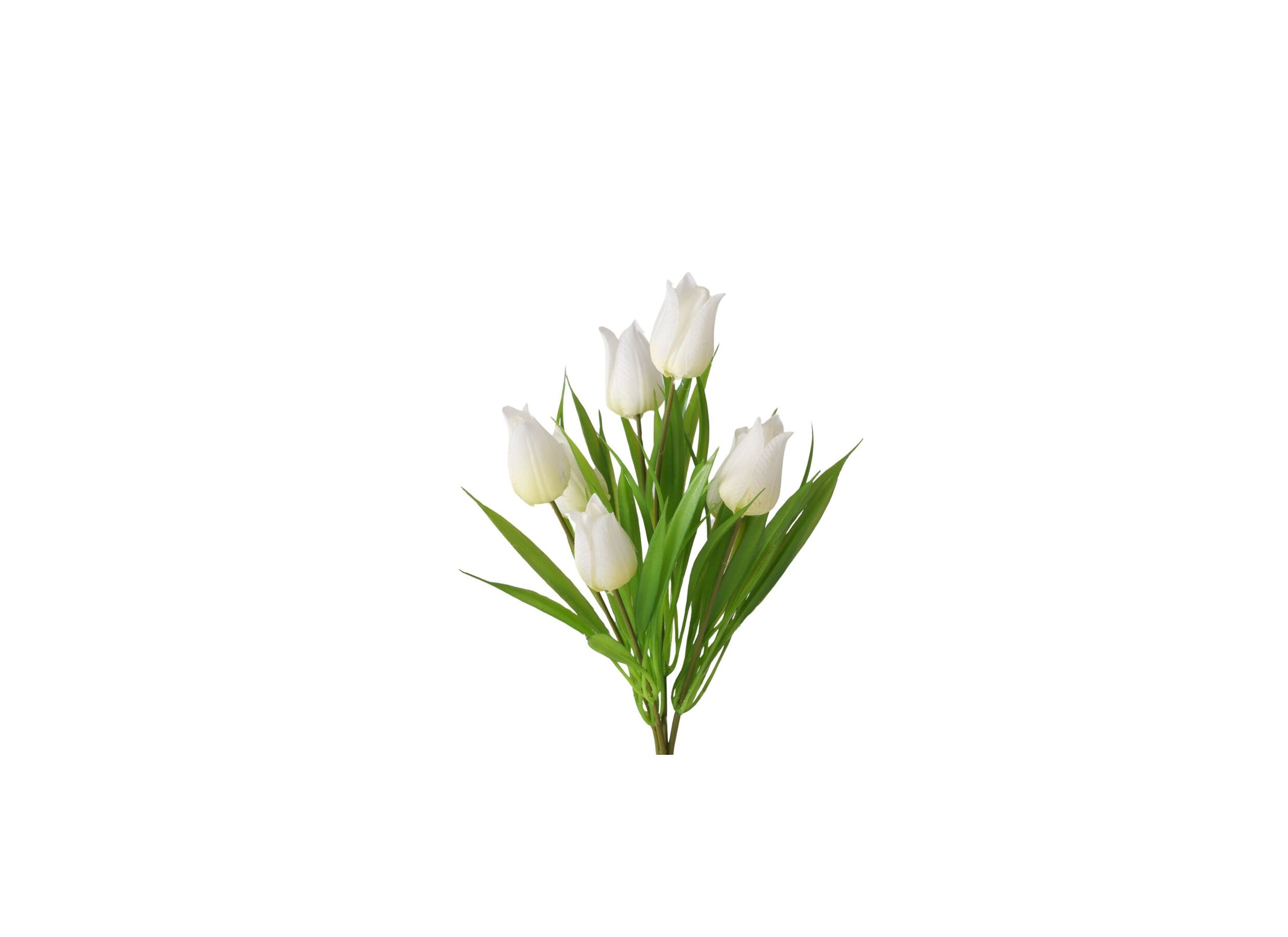 Plus Important - Fleur artificielle Tulipe H31cm - plastique - blanc