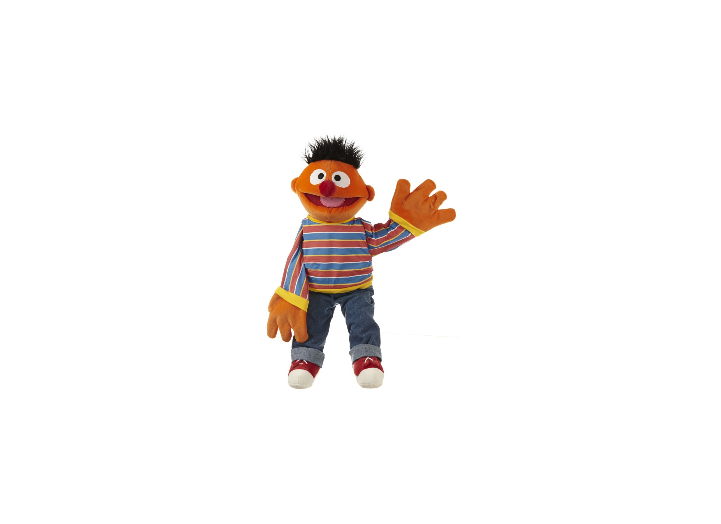 Plus Important - Marionnette à main Sesame Street Ernie H65cm - polyester - multicolore