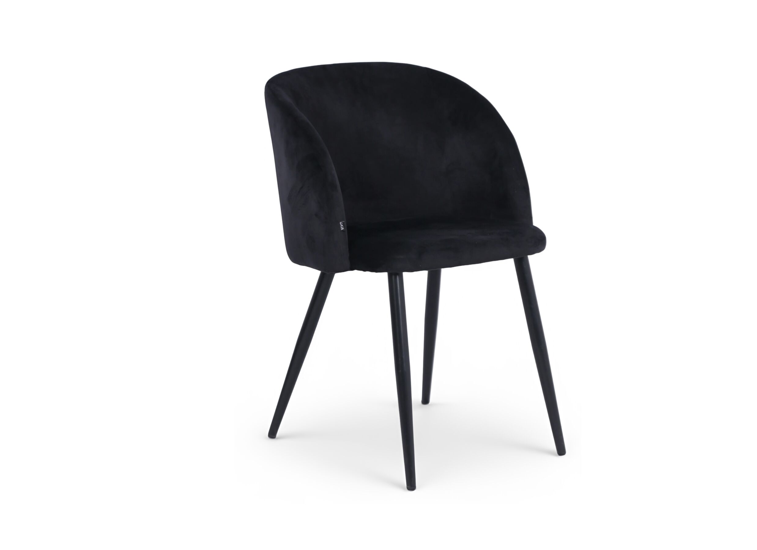 Stoel Gaia 52x55x81cm - fluweel - zwart - Stoel Gaia 52x55x81cm - fluweel - zwart