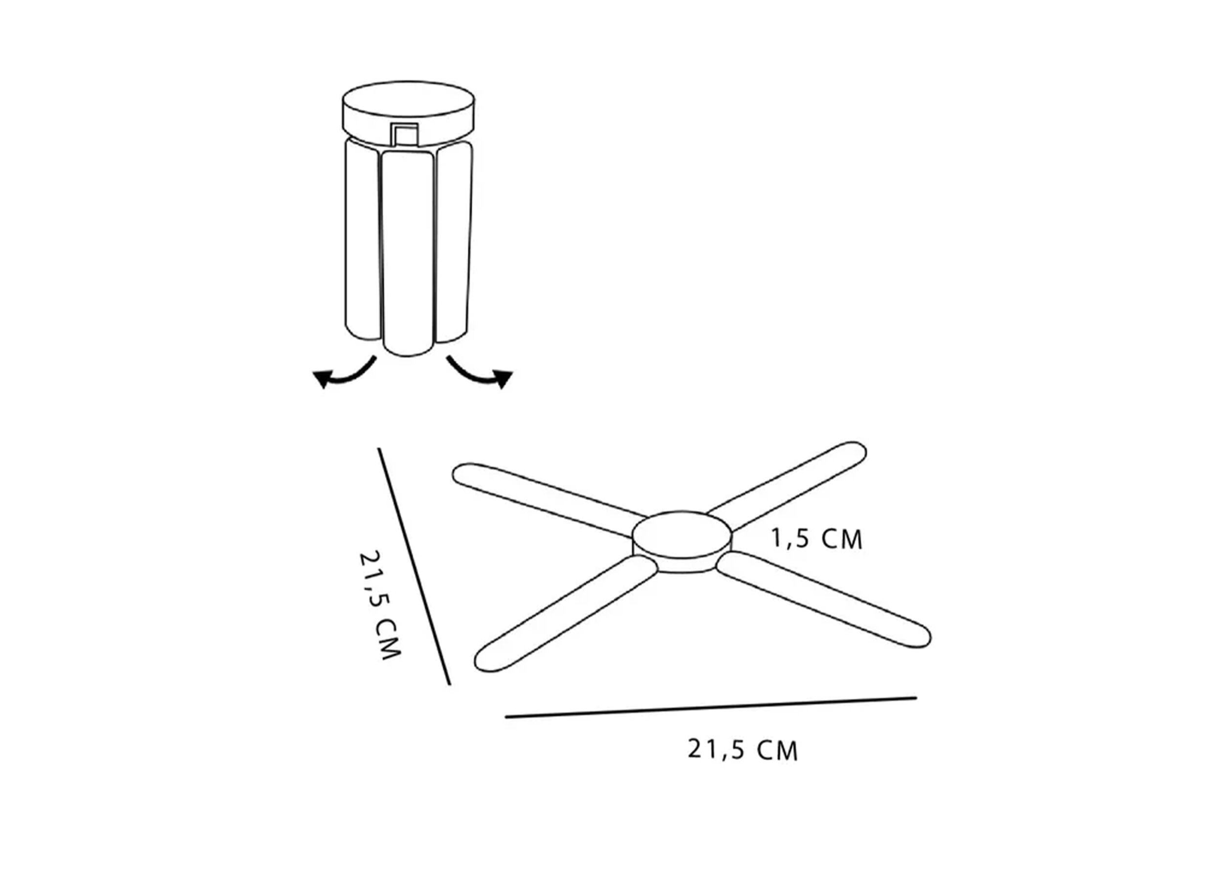 Afmetingen - Pannenonderzetter plooibaar 21,5x21,5cm - silicone - groen