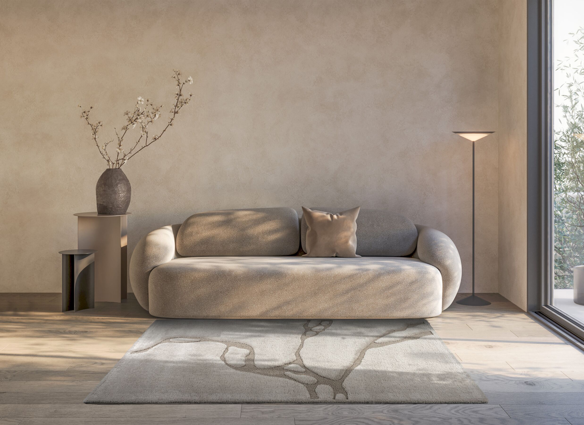 Sfeerfoto - Tapijt Madagaskar 160x230cm - polyestervezel - beige