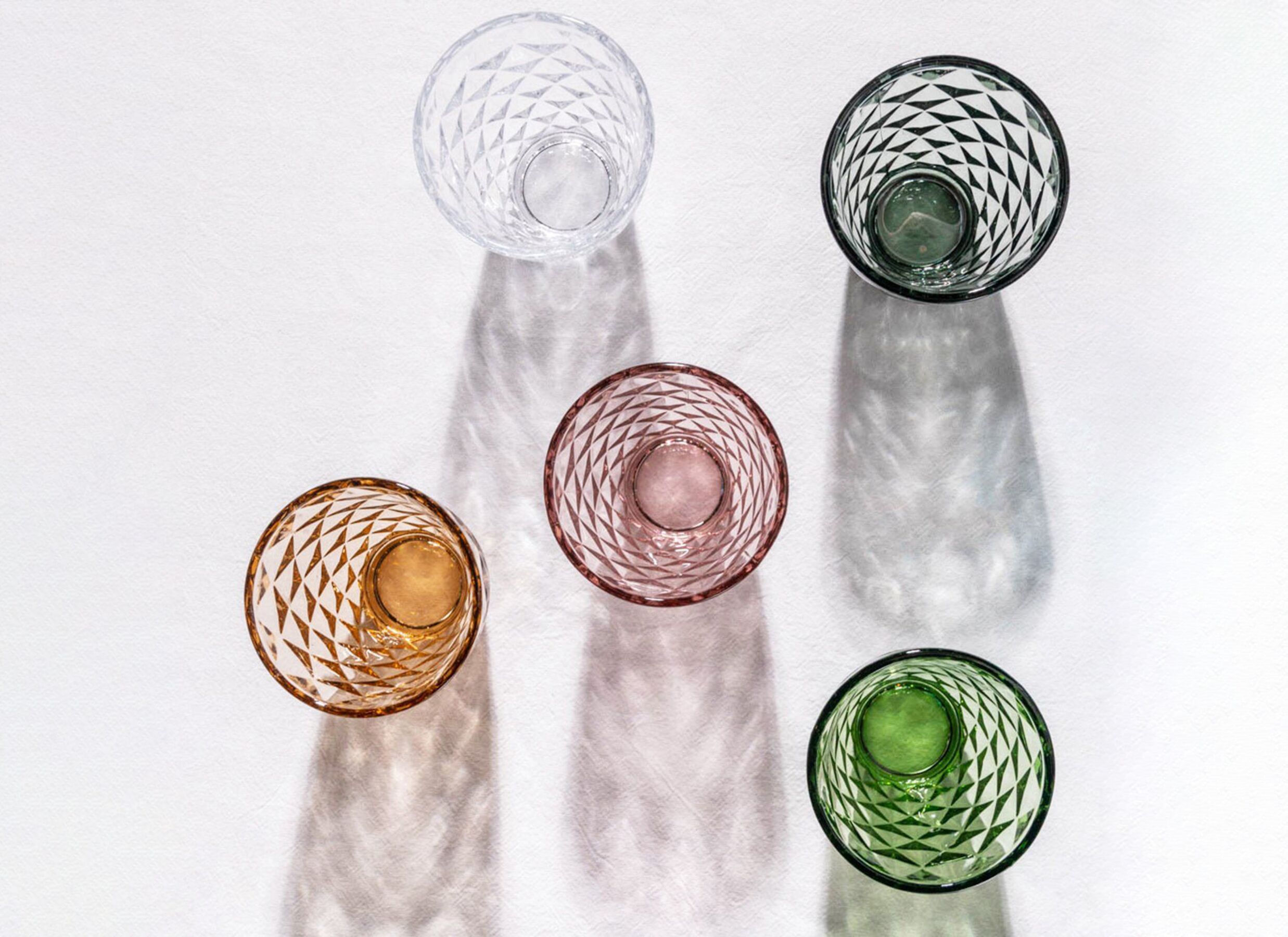Photo ensemble - Verre Prisma 22cl - verre - vert lot de 4