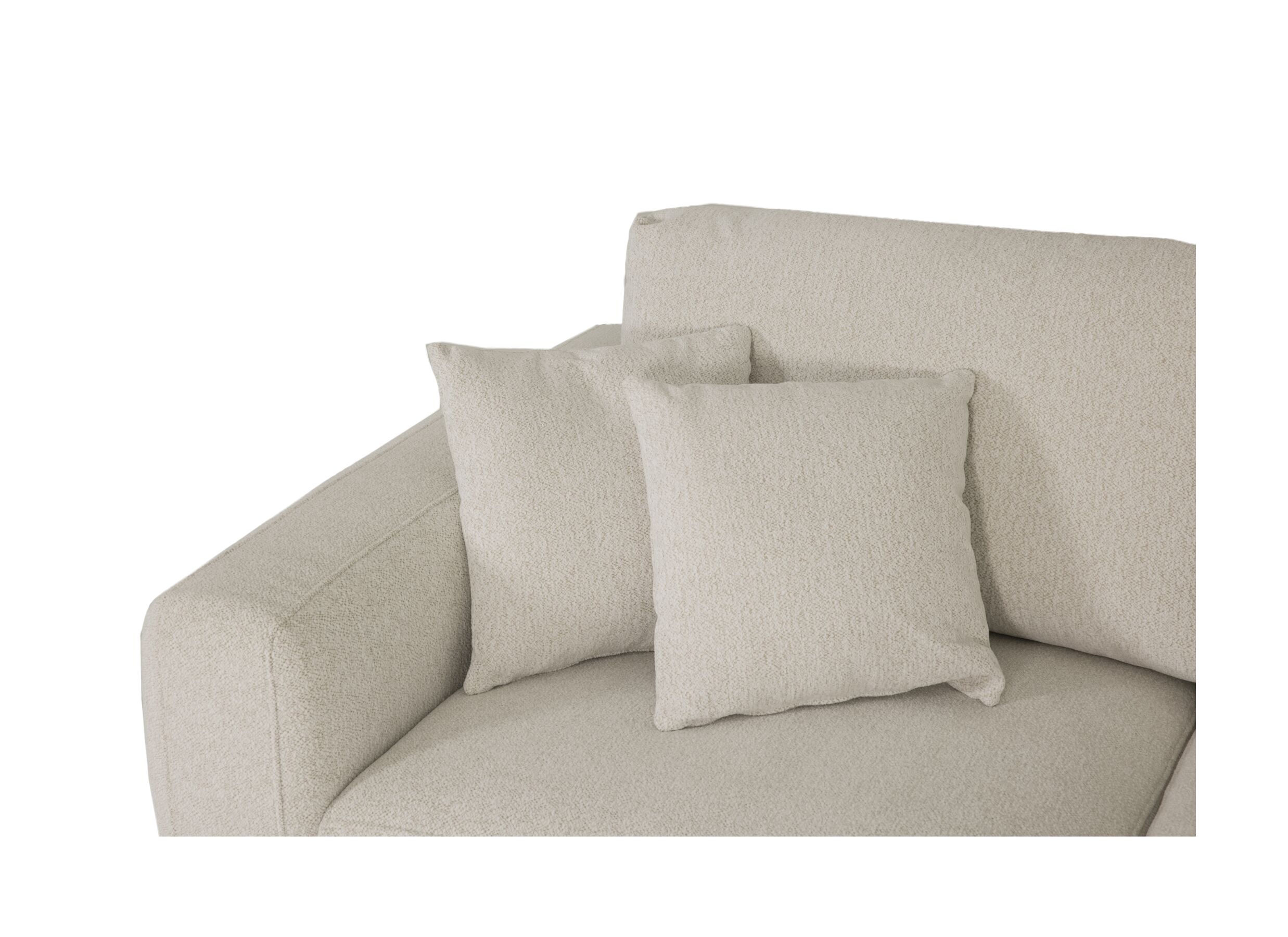 Detailfoto - Hoeksalon Celaya 298x223cm - chenille - ecru