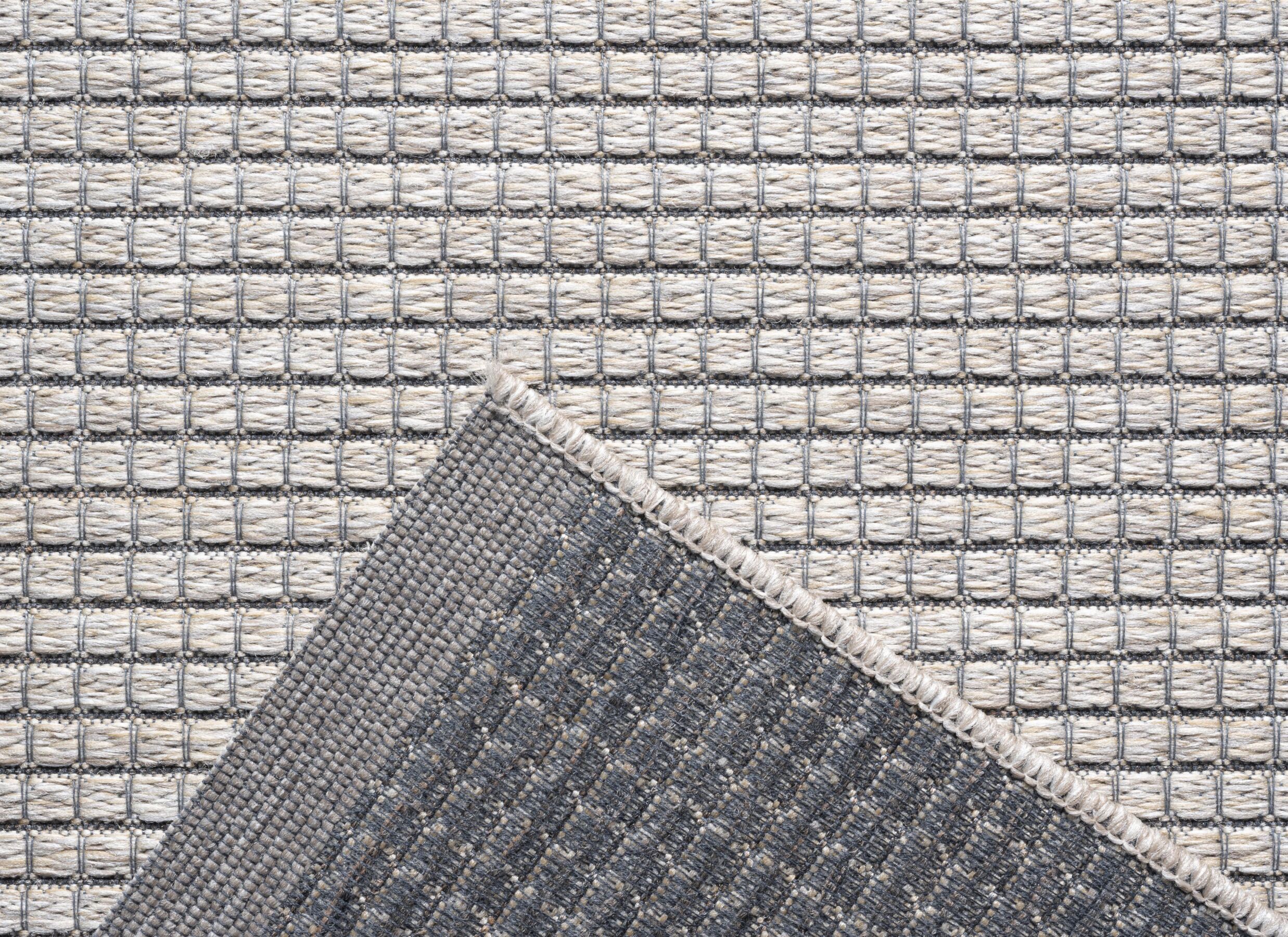Detailfoto - Buitentapijt Brandon 200x290cm - polypropyleen - grijs
