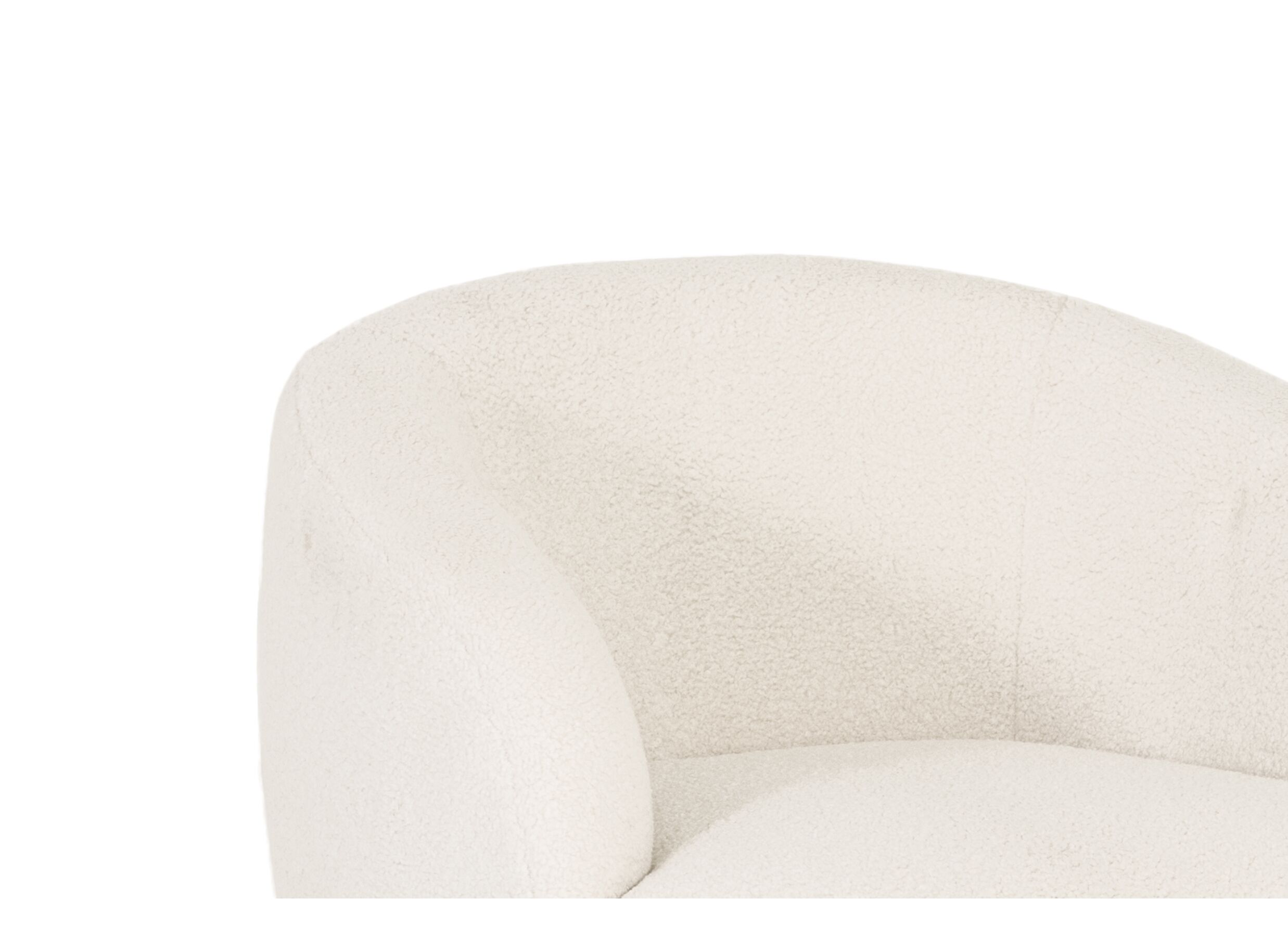 Fauteuil Teddy Bear 68x70x73cm - bouclé - ivoire blanc