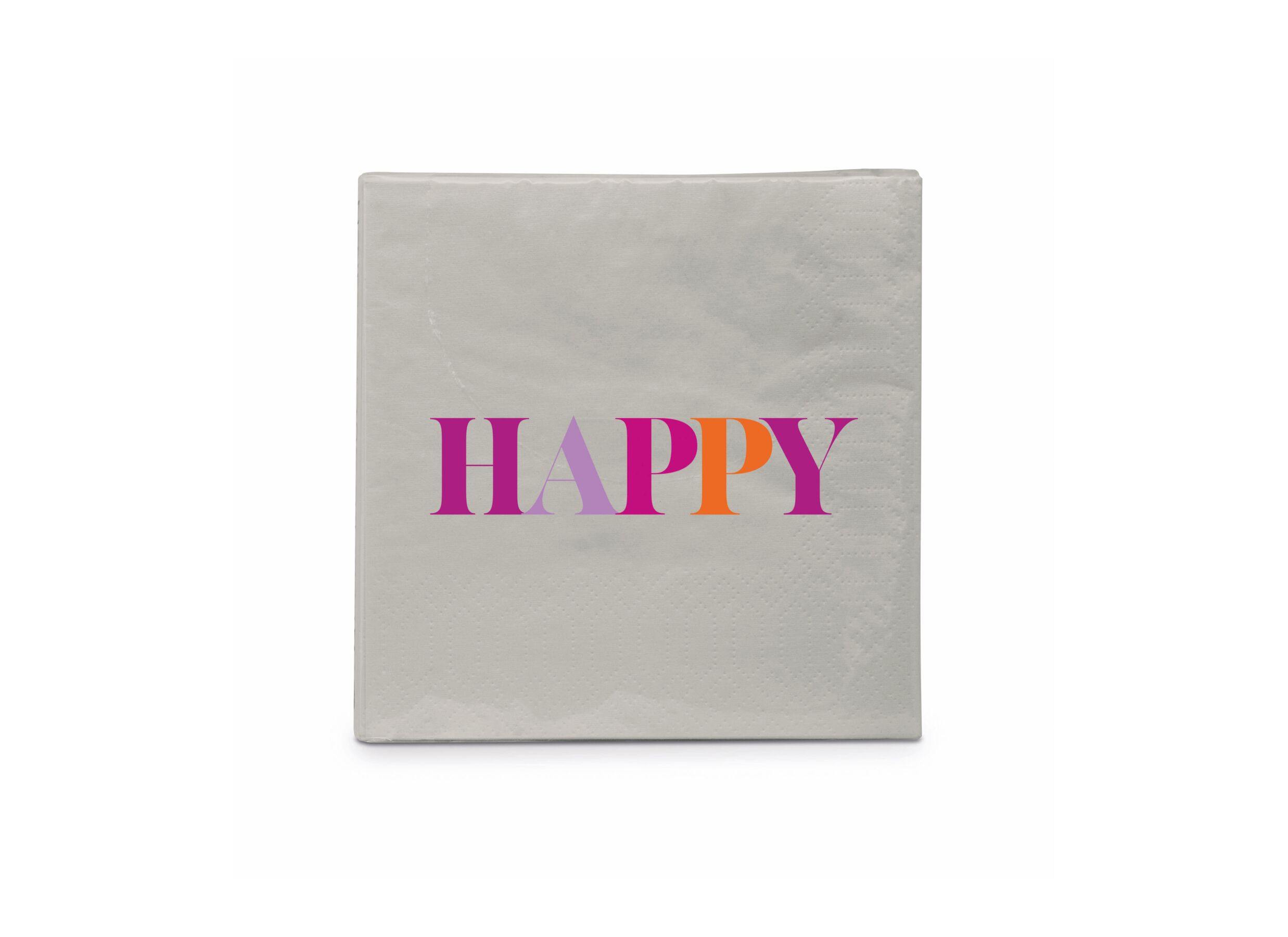 Serviette Happy 33x33cm - 20 stuks - Serviette Happy 33x33cm - 20 stuks