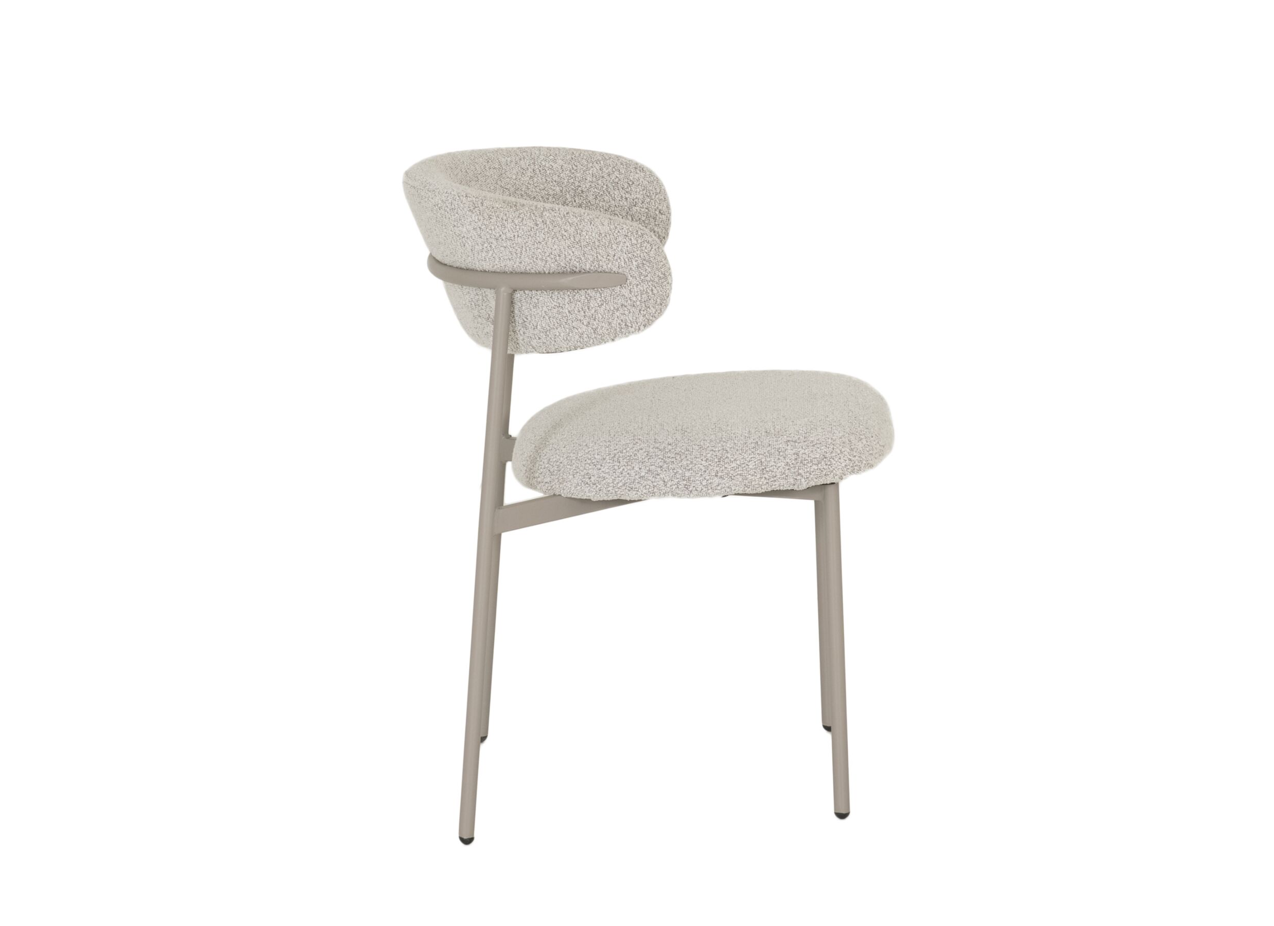 Overzichtsfoto - Stoel Luke 54,5x58x79cm - bouclé - taupe beige