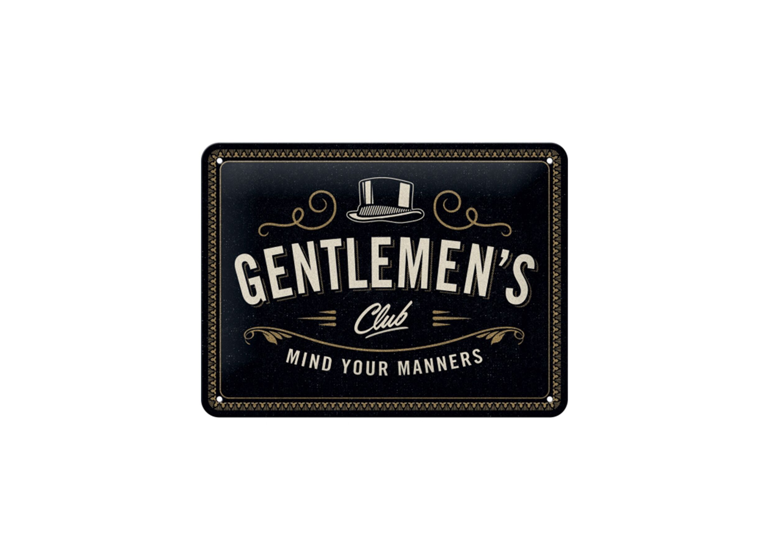 Plaque 15x20cm Gentlemen's Club - Plaque 15x20cm Gentlemen's Club