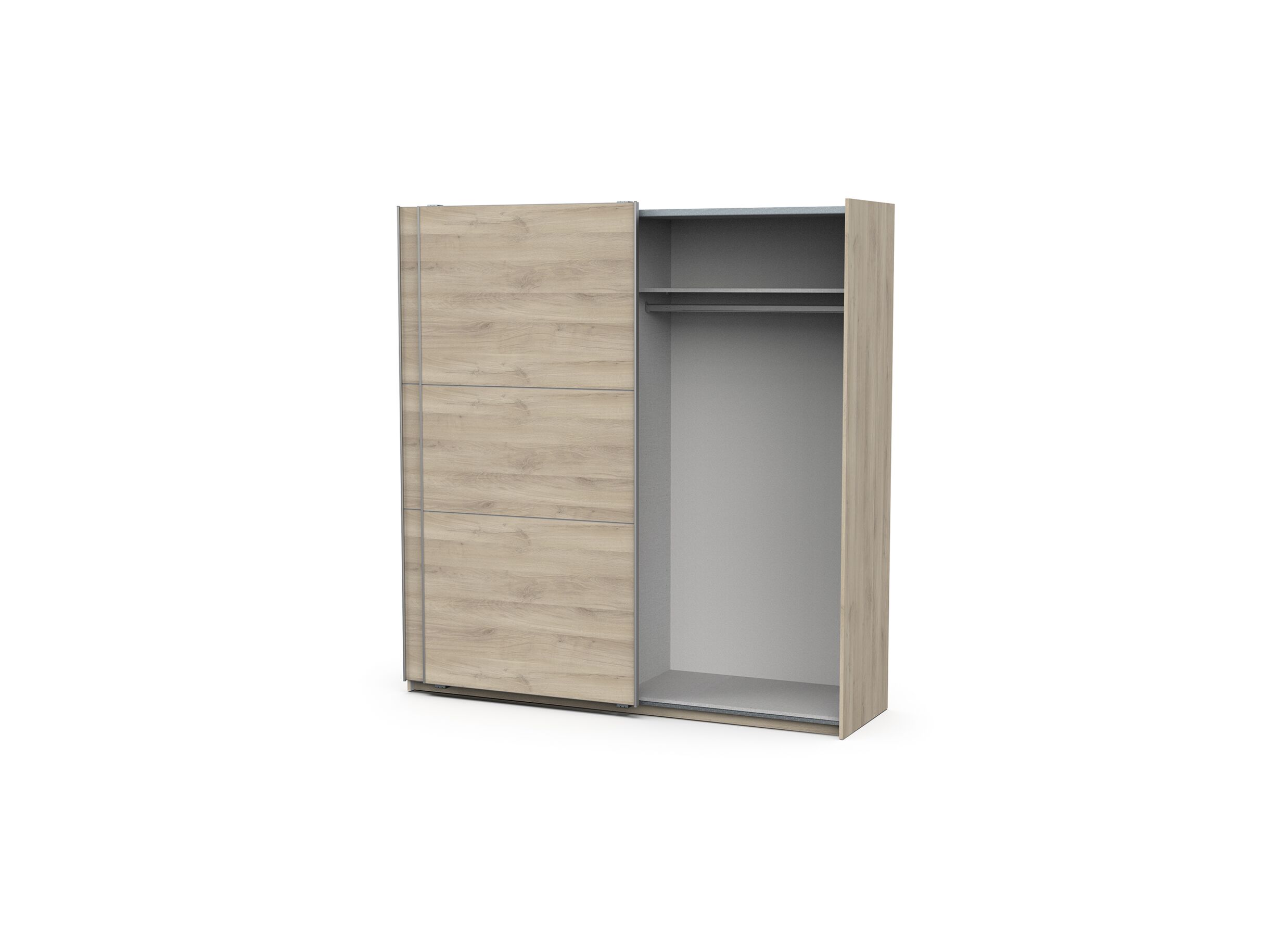 Armoire à portes coulissantes Ghost 195cm - décor - chêne de kronberg